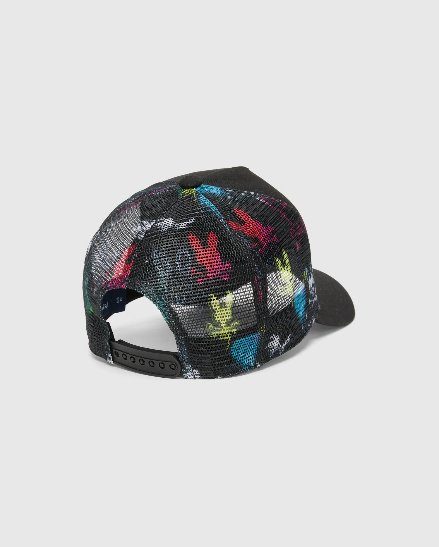 Psycho Bunny Accessories Quintin Trucker Cap cappellino nero regolabile