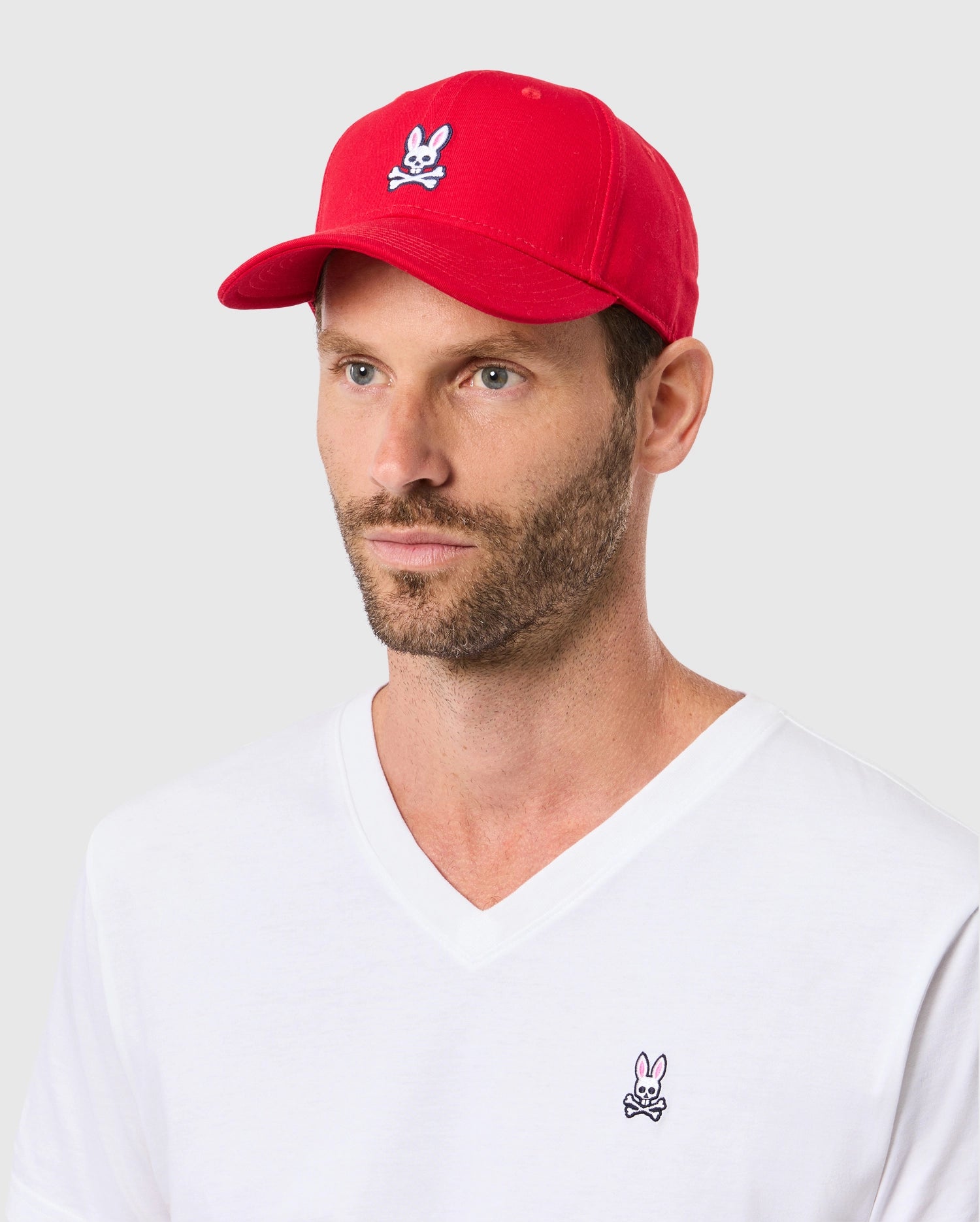 Psycho Bunny Accessories Classic Baseball Cap B6A816A1HT cappellino Brilliant Red taglia unica in cotone