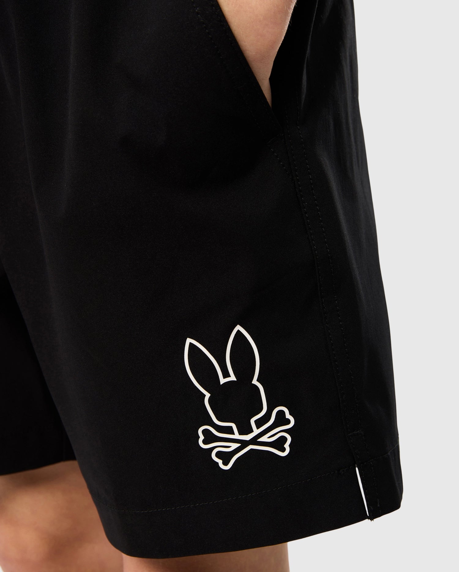 Psycho Bunny Kids Swimwear Parker Hydrochromic Swim Trunk 6" costume nero