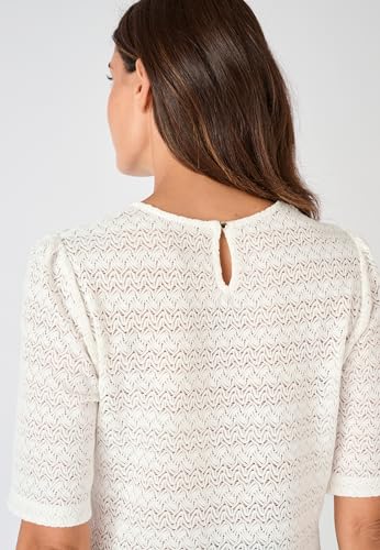 Damart Prêt-à-porter Maglia Jacquard Rilegata Donna maniche corte