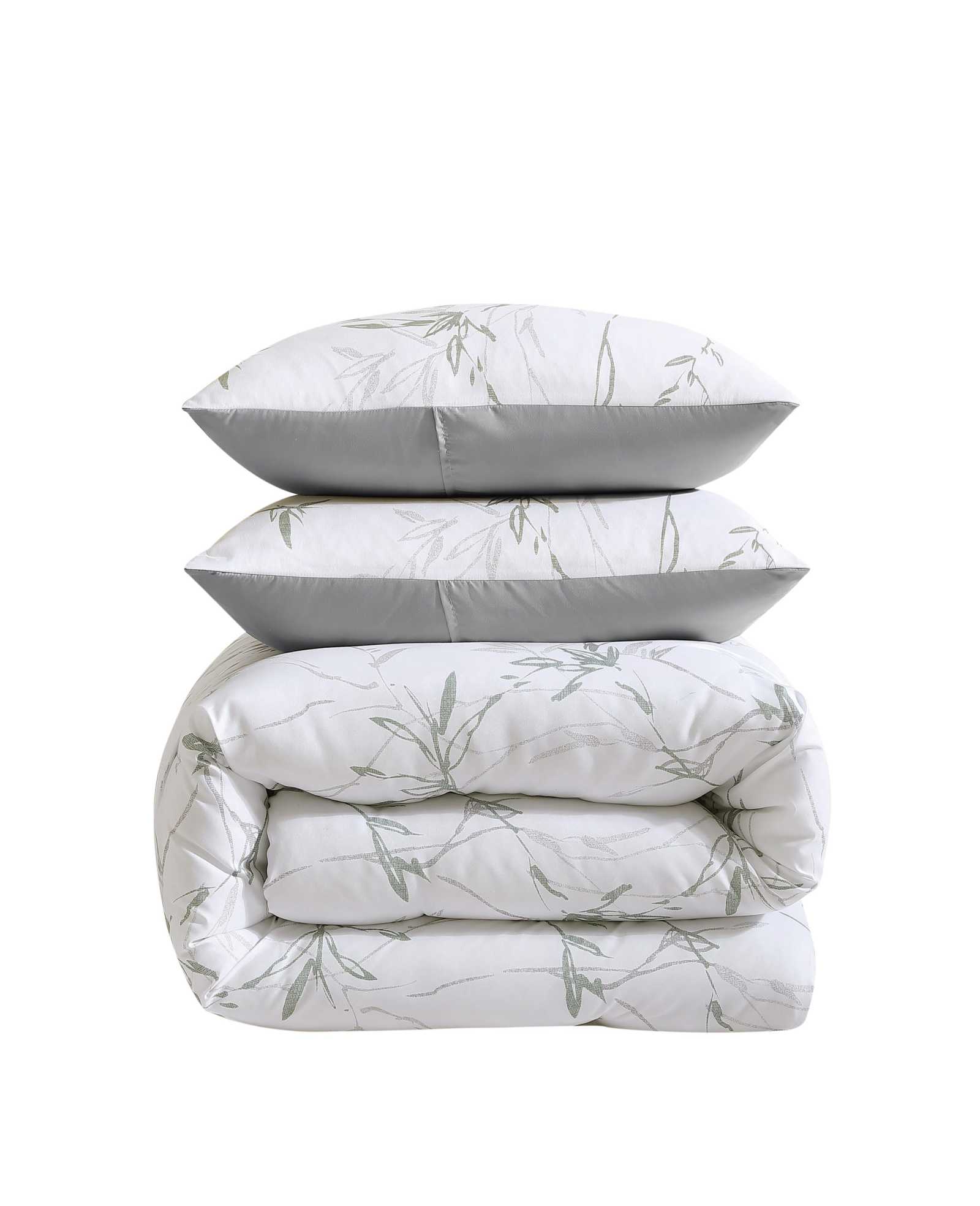 Kenneth Cole Reaction Home & Bedding Ink Wash Vine Comforter + Sham Set set piumone verde