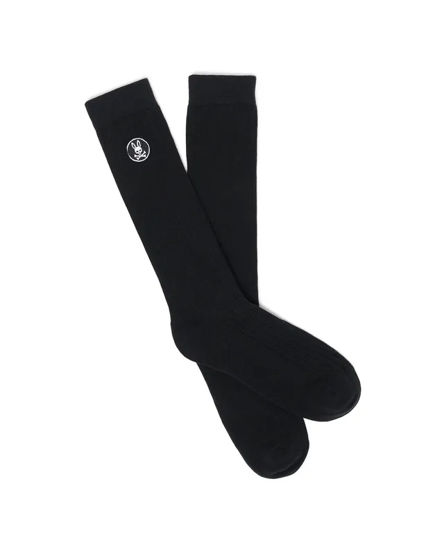 Psycho Bunny Accessories Nathaniel Dress Sock calze nere