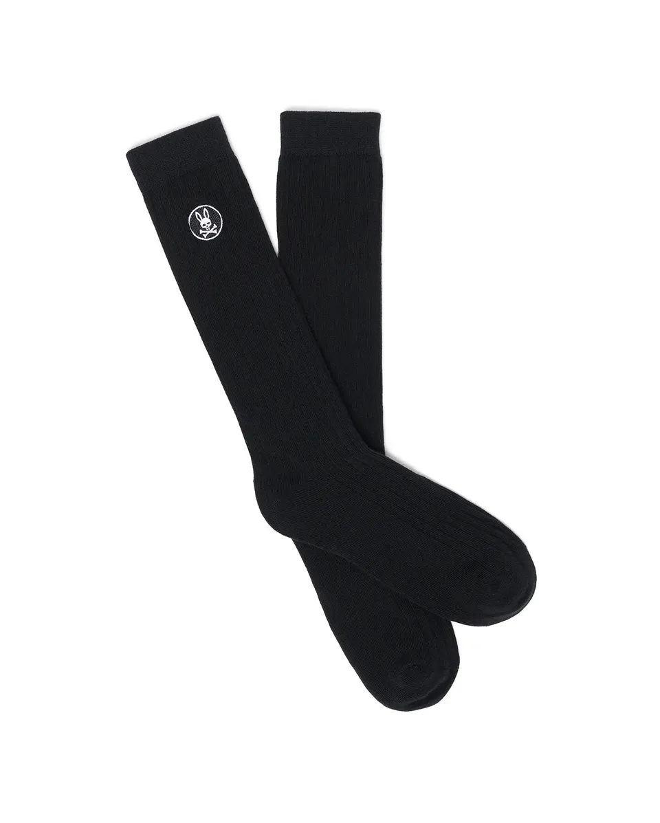 Psycho Bunny Accessories Nathaniel Dress Sock calze nere