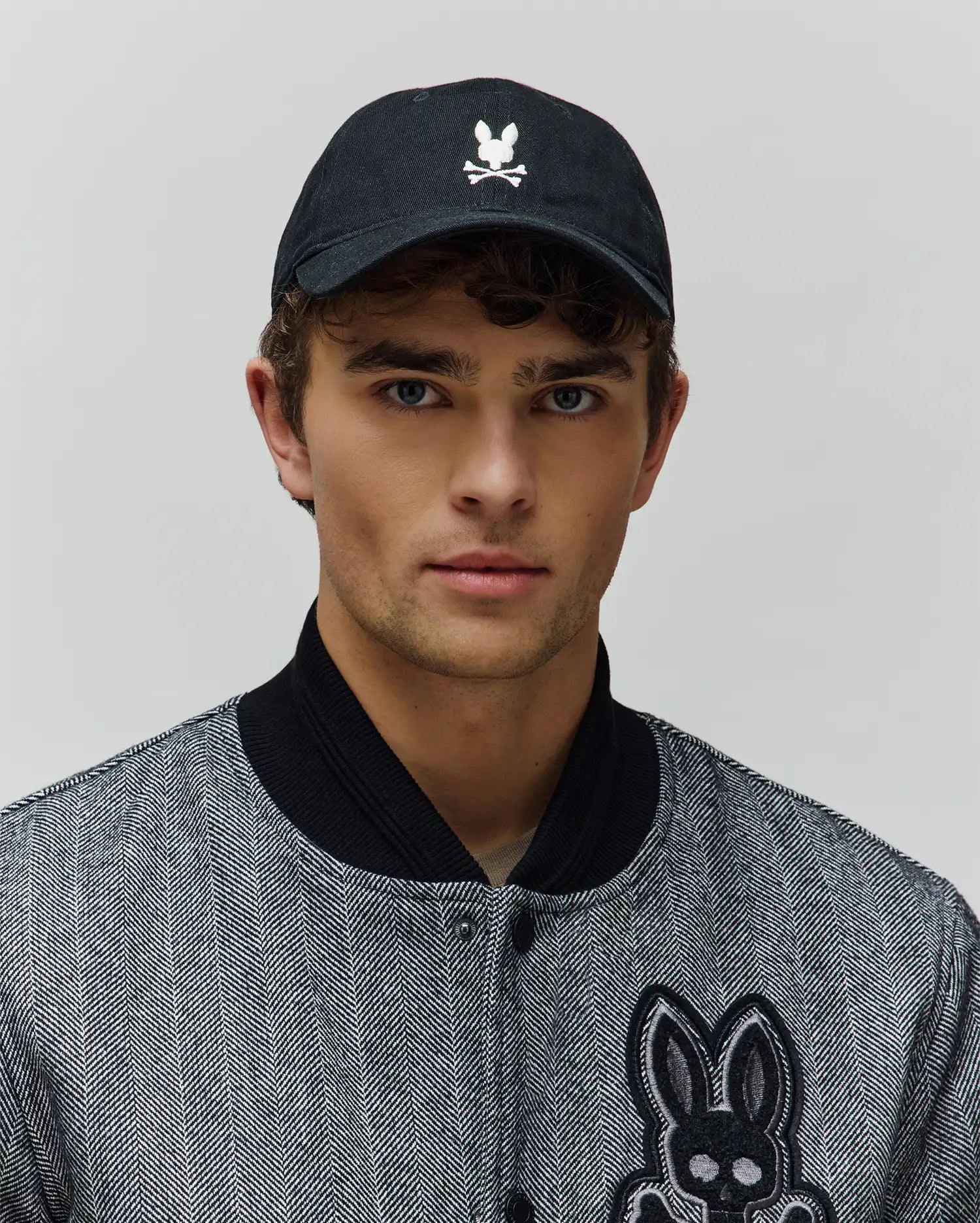Psycho Bunny Accessories Men's Jimmy Baseball Cap cappellino nero cotone
