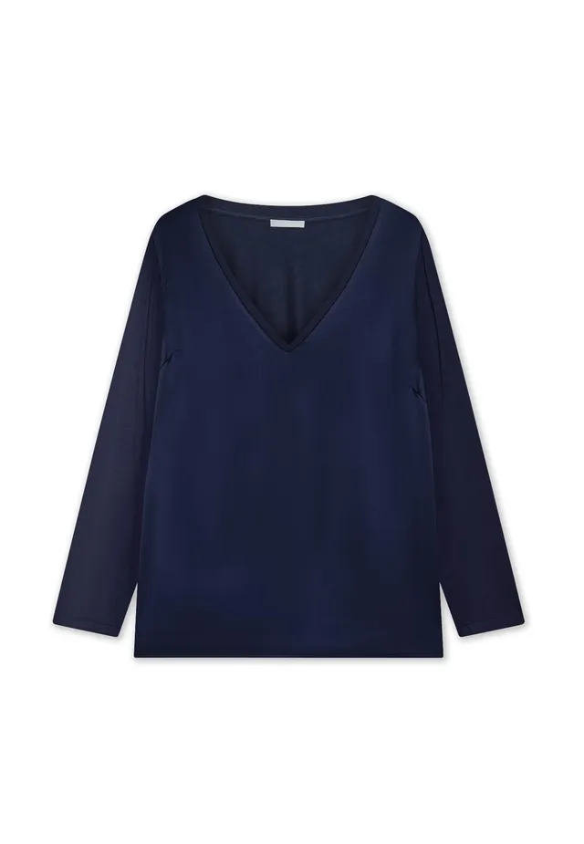 Fiorella Rubino Top e t-shirt T-shirt scollo a V bimaterica M Plus