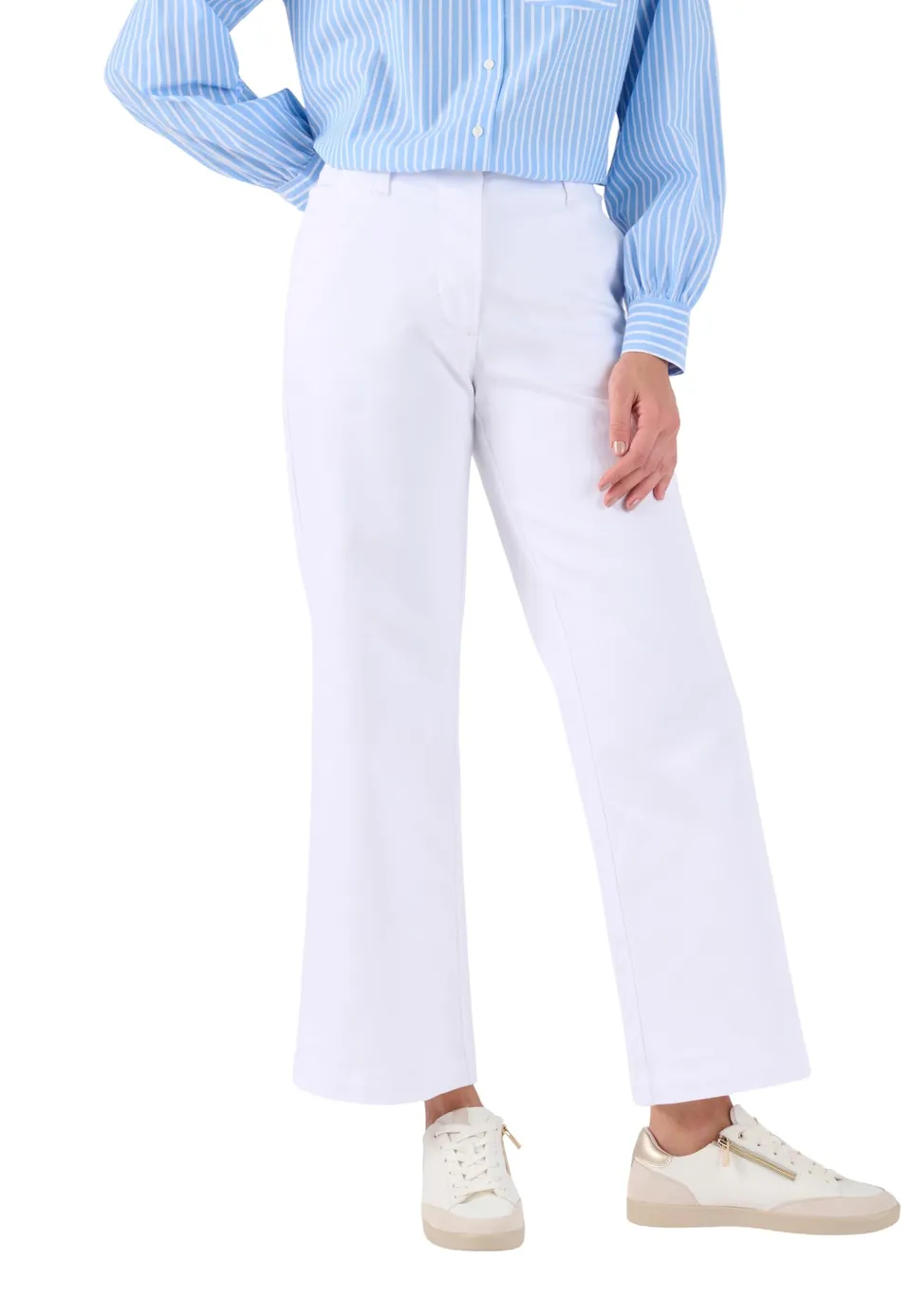 Damart Prêt-à-porter Pantaloni Large 7/8th pantaloni larghi taglie 50-56 cotone
