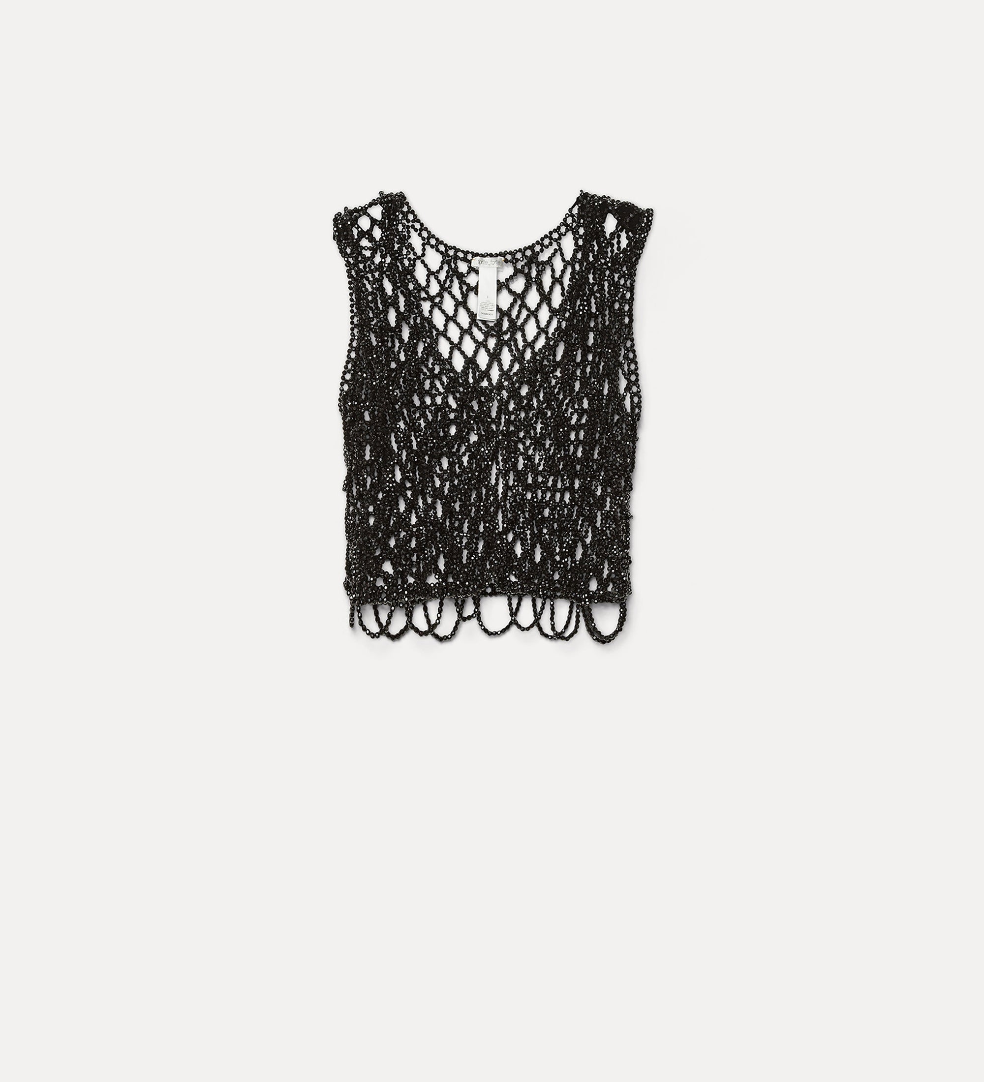 Forte giacche gilet Black Diamond con perle ricamate nero
