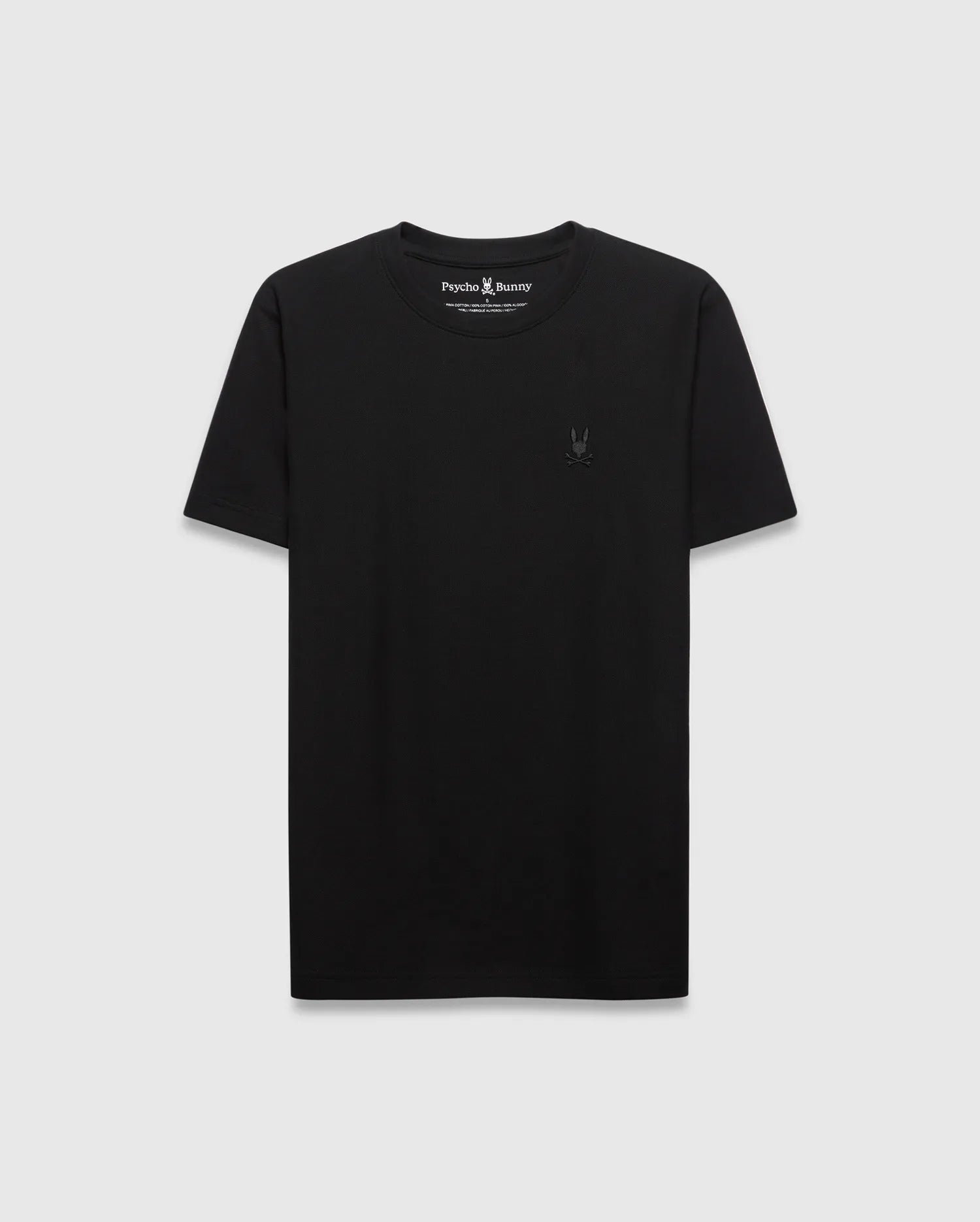 Psycho Bunny Men's Tees Taylor Pique Tee MT0200436 maglietta nera regular