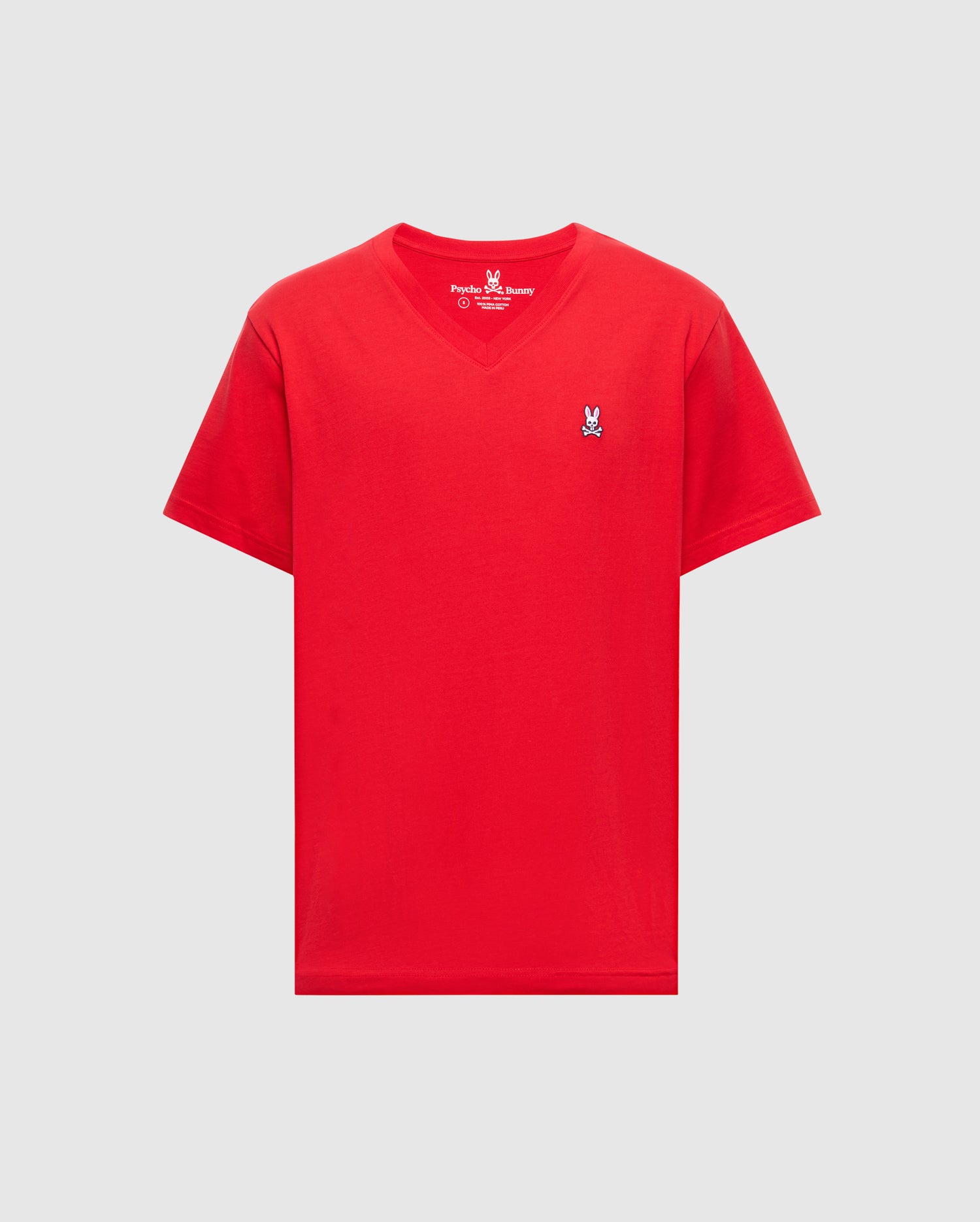 Psycho Bunny Men's Tees B6U100CRPC t-shirt scollo a V 620 Brilliant Red