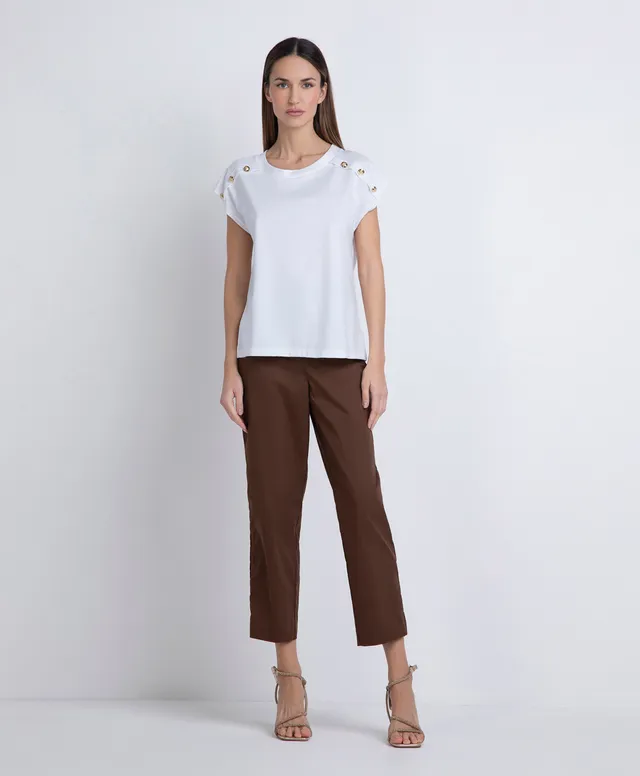 Markup Donna T-Shirt & Felpe T-shirt in jersey con bottoni da donna