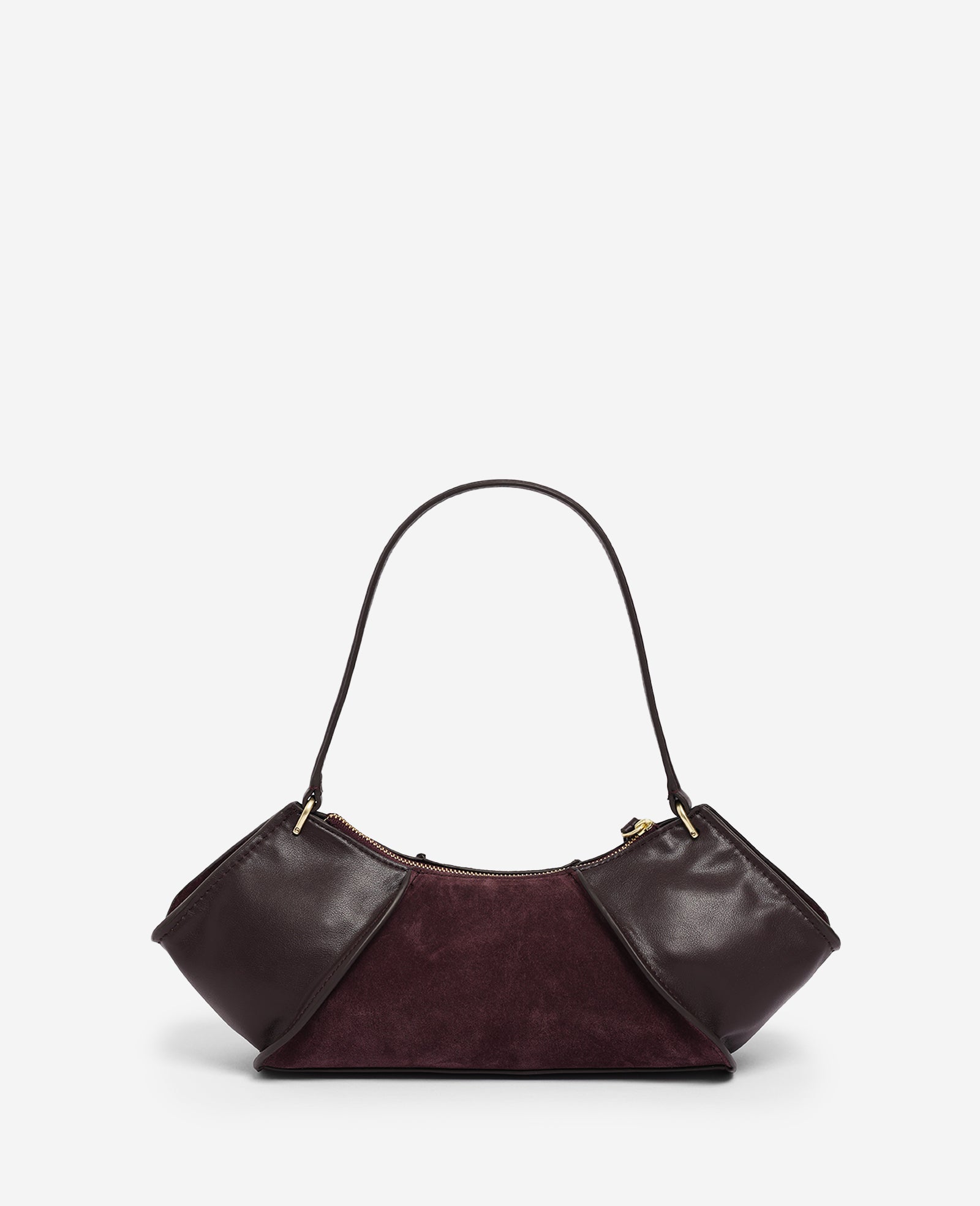 Kenneth Cole Reaction Bags Crosby Suede Shoulder Bag borsa a spalla prugna in pelle