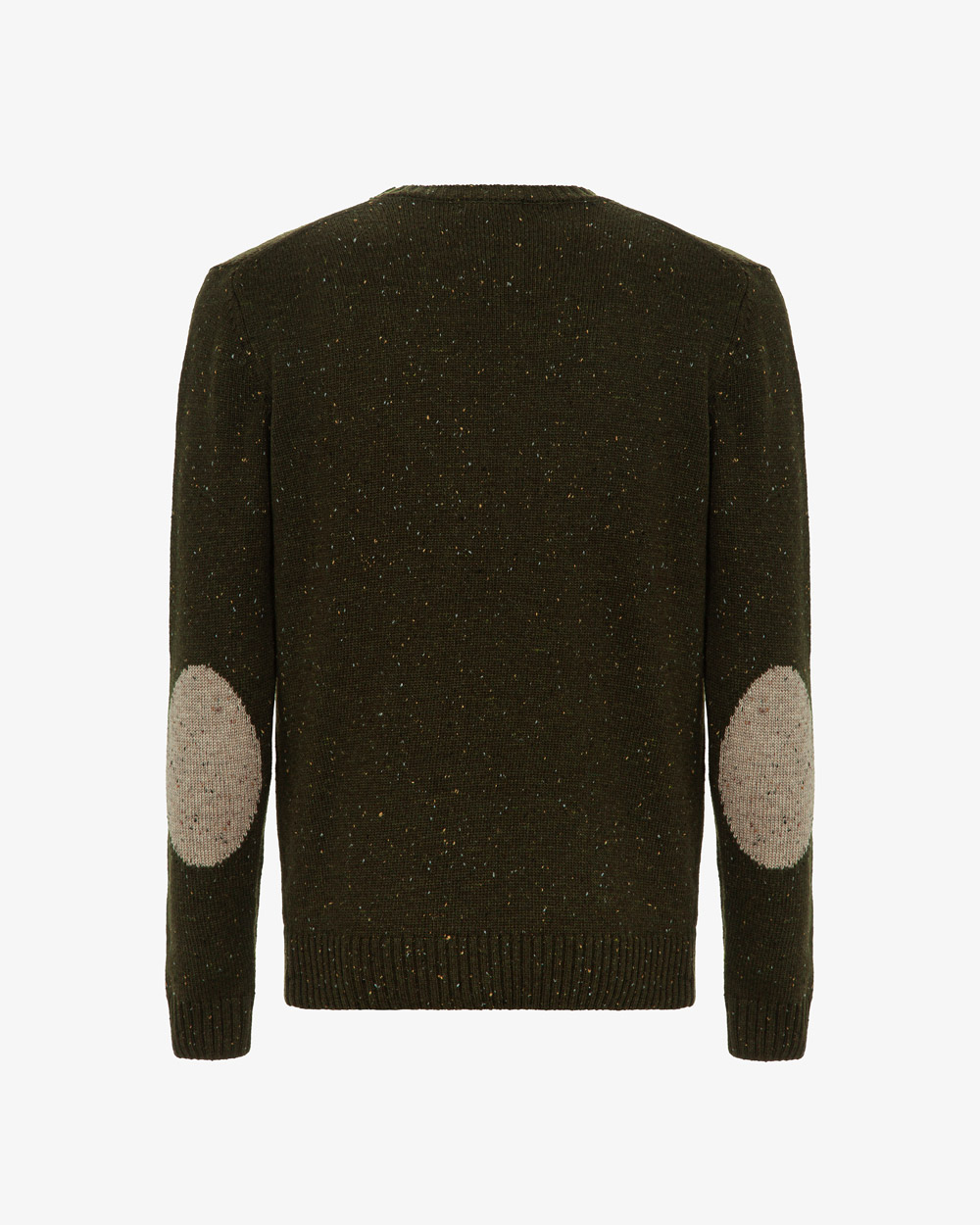 Markup Uomo Maglieria Girocollo lana bottonata con toppe maglione