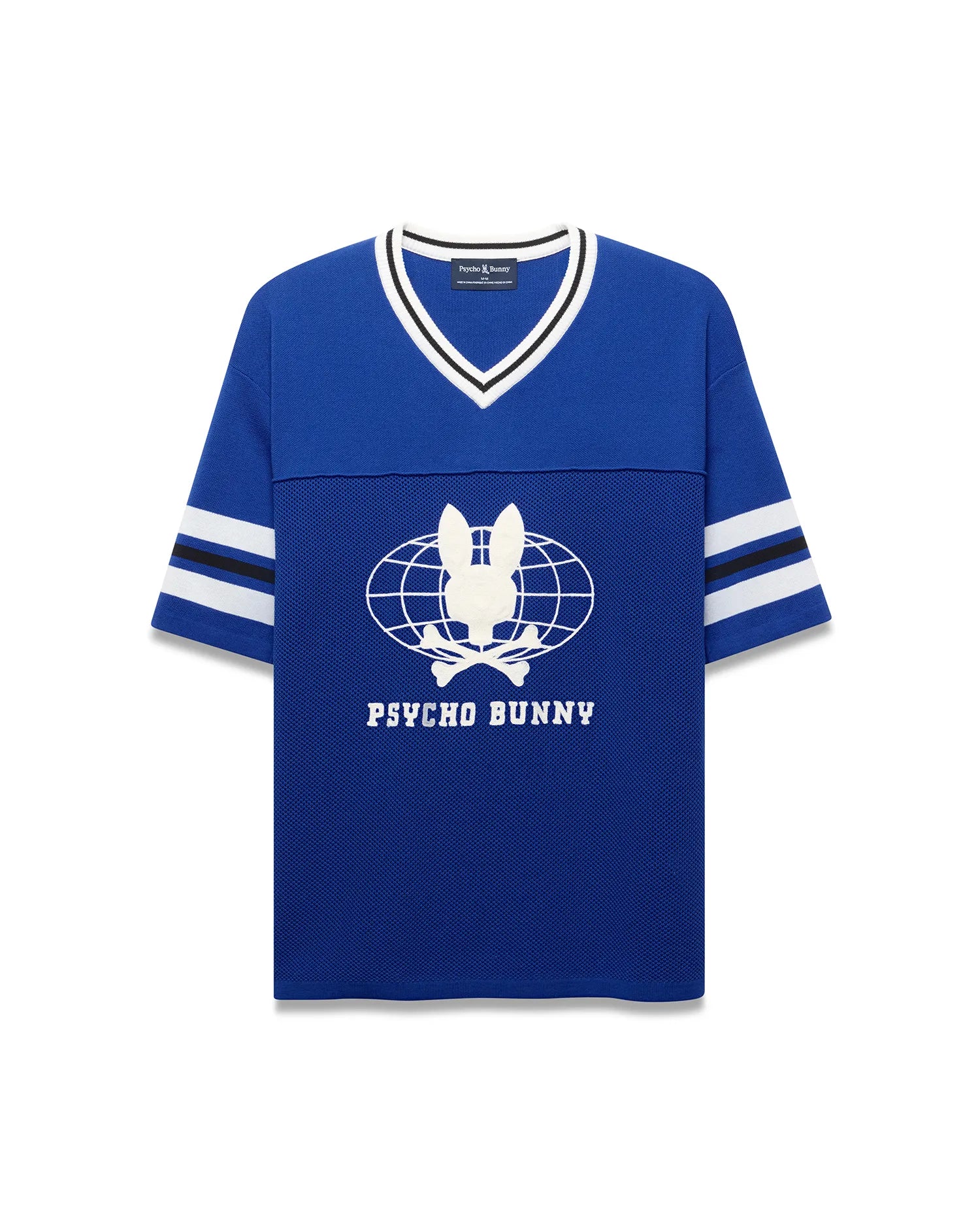 Psycho Bunny Men's Tees Mike Graphic Jersey Tee maglietta blu