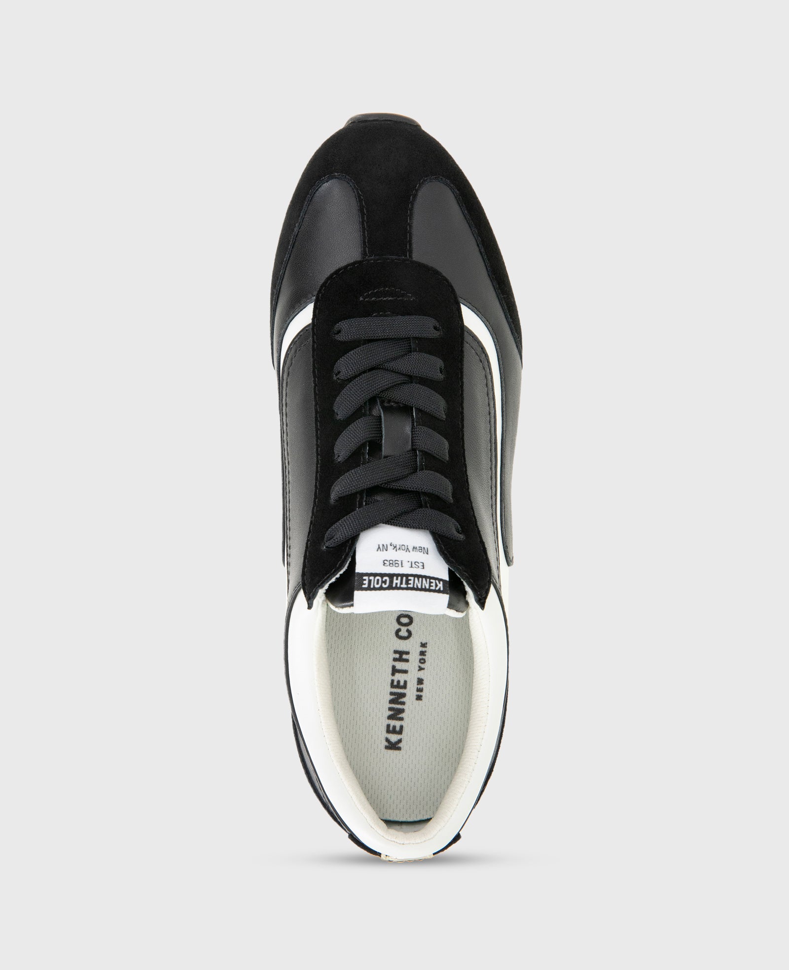 Kenneth Cole Reaction Shoes Alma Leather sneaker nere con memory foam
