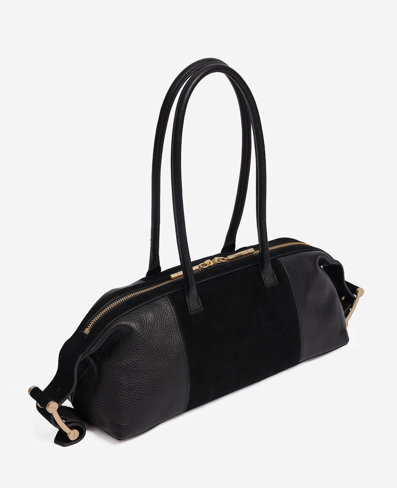 Kenneth Cole Reaction Bags Bowery Bowling Bag borsa nera in pelle