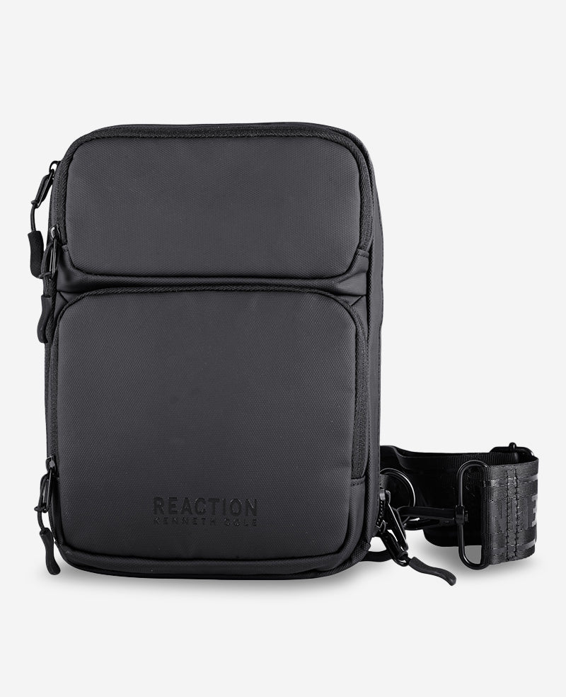 Kenneth Cole Reaction Bags Ryder Crossbody Belt Bag Marsupio Nero Organizzato