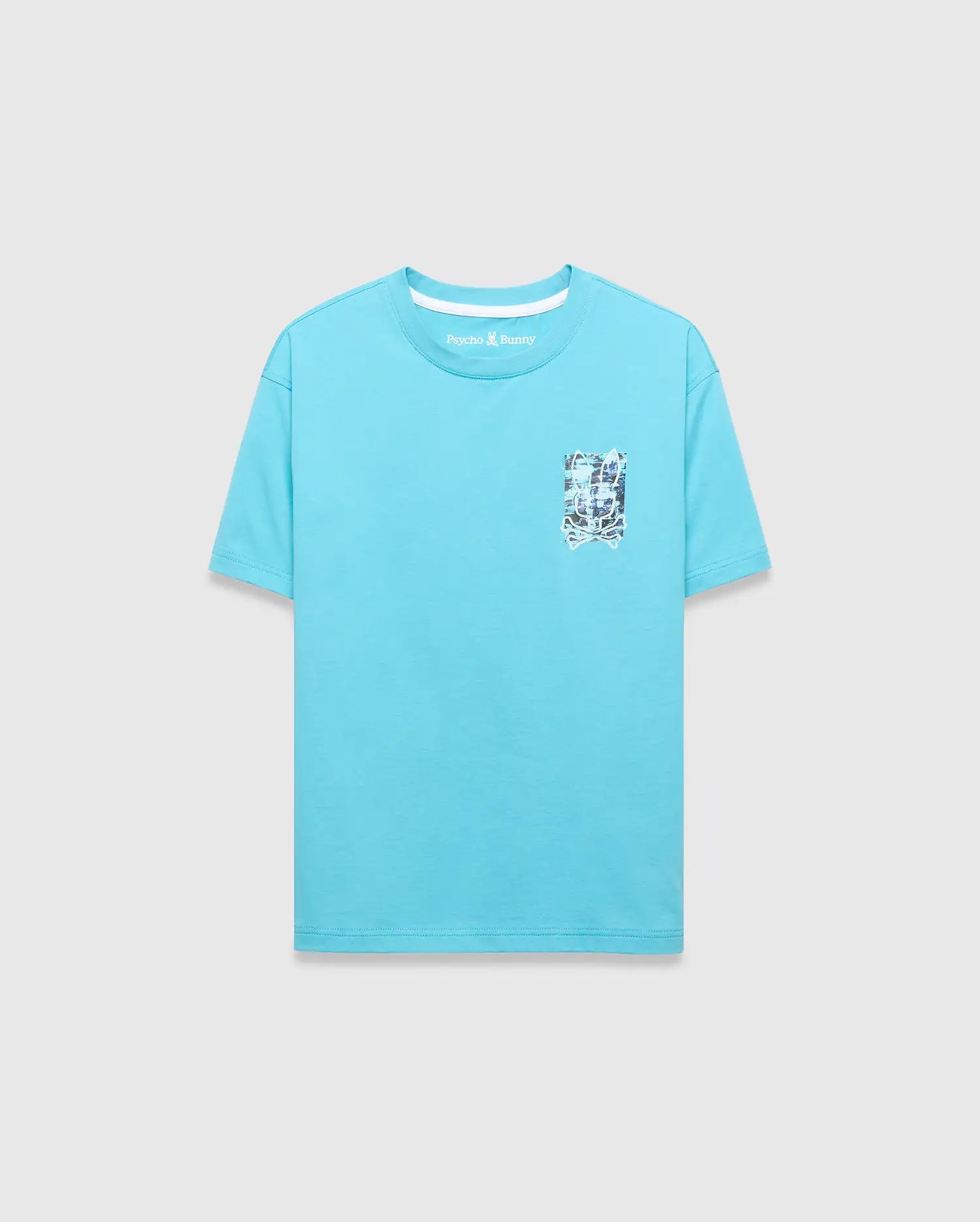 Psycho Bunny Kids Tees Isaac Oversized Tee maglietta bambino blu Maui