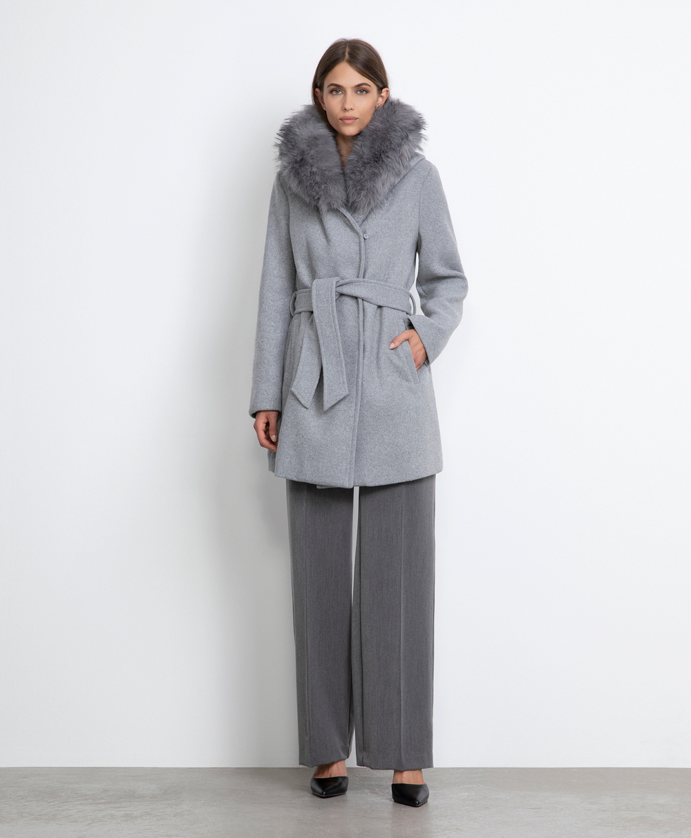 Markup Donna Cappotti Cappotto con eco pelliccia donna