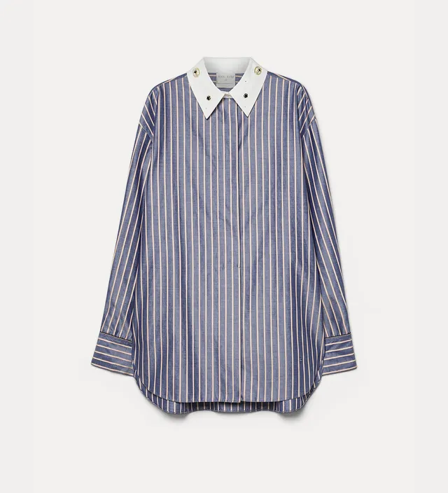 Forte camicie overshirt in popeline ricamato Notte