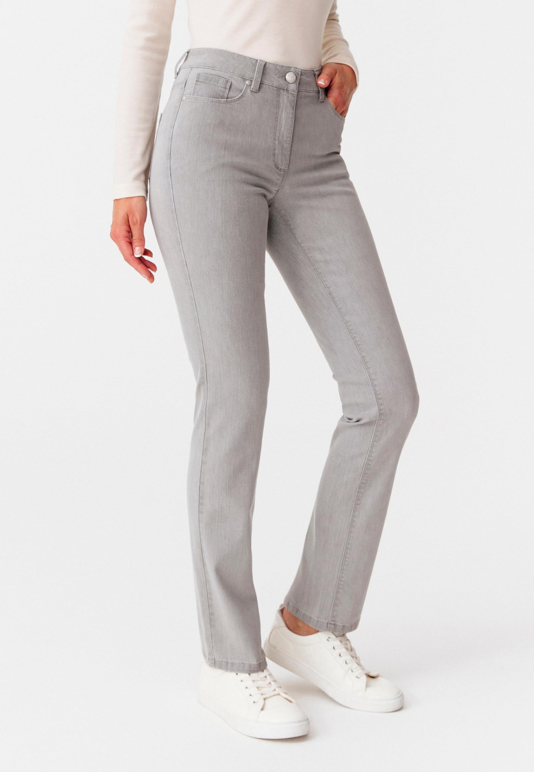 Damart Prêt-à-porter pantalone donna a vita alta gamba dritta