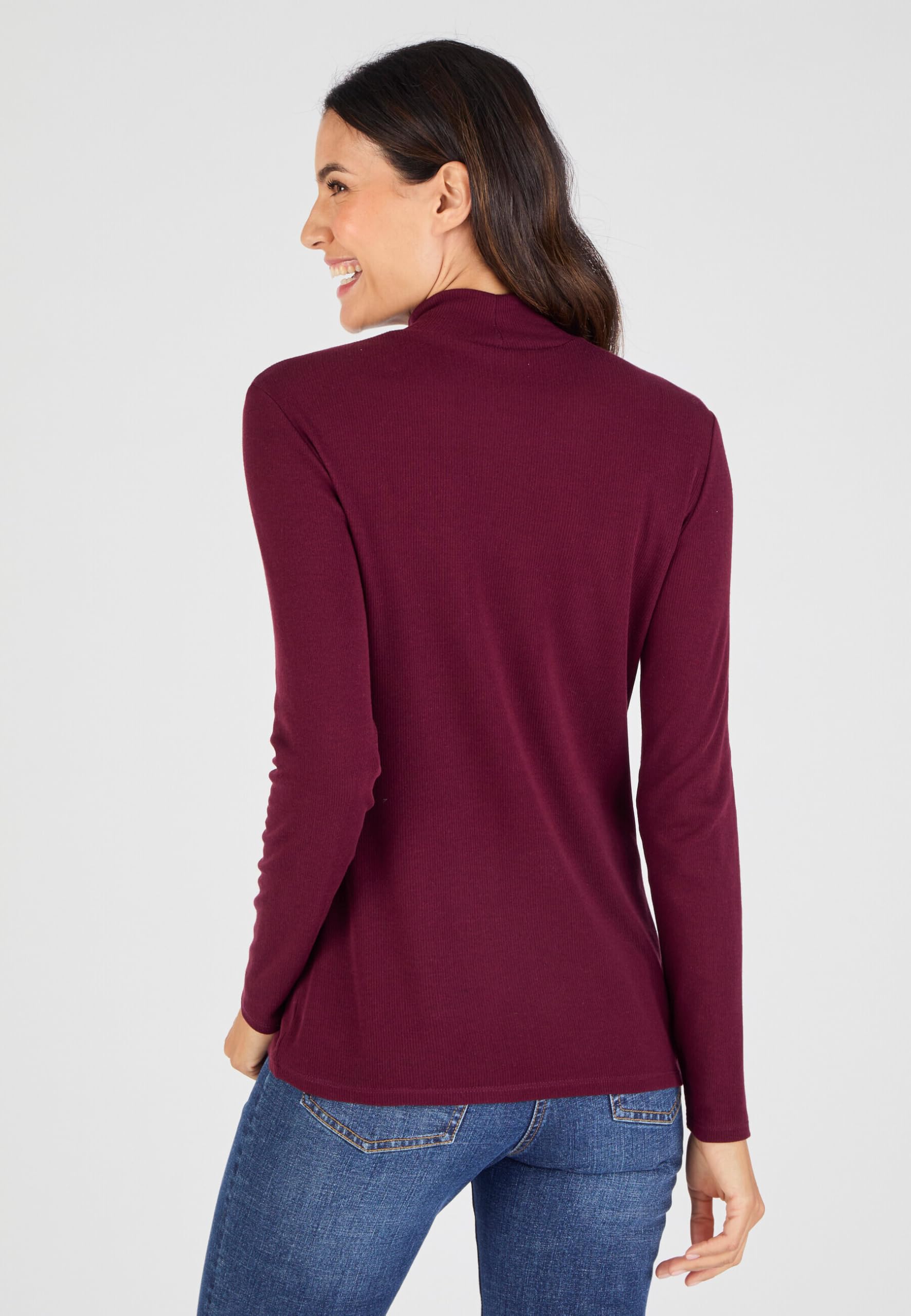 Damart Thermolactyl Sottomaglione collo alto a costine donna