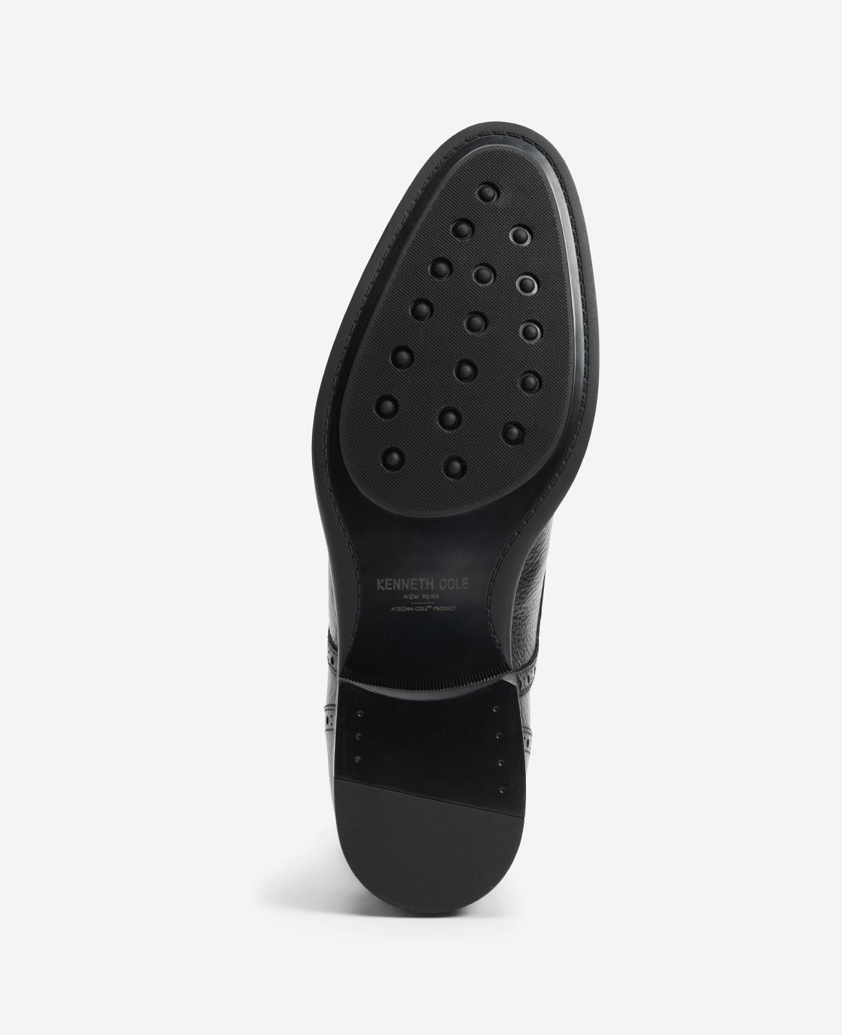 Kenneth Cole Reaction Shoes Futurepod Leather Lace-Up Oxford with Medallion Cap Toe scarpa nera