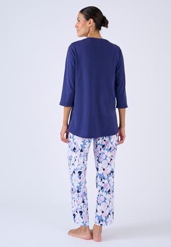 Damart Homewear maglietta pigiama colletto tunisino in cotone taglia XS