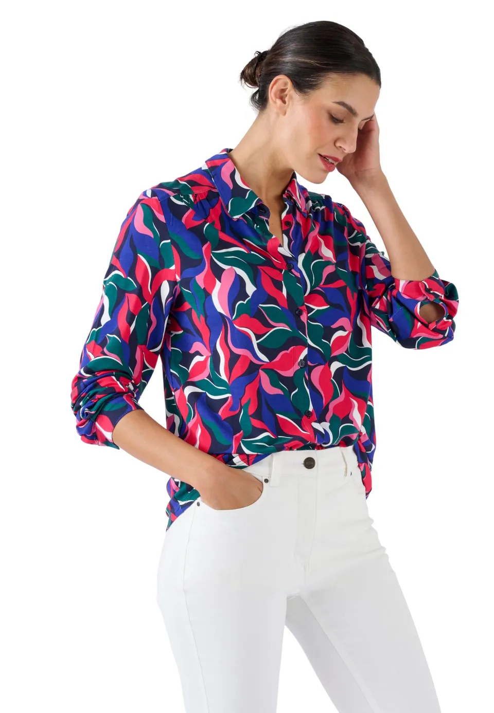 Damart Prêt-à-porter camicetta fluida viscosa stretch donna