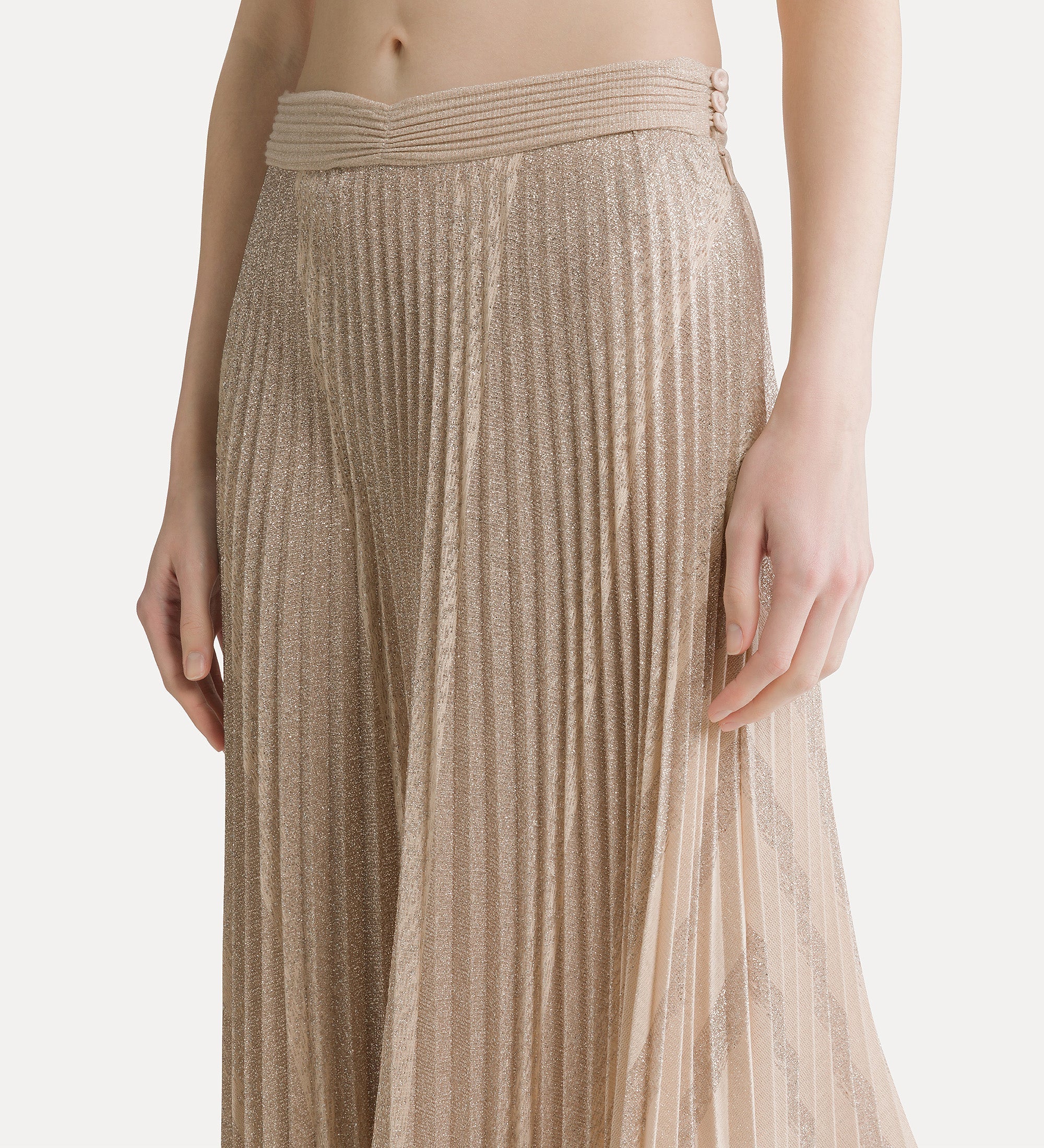 Forte gonne Rising Sun Sunray Plissé Skirt gonna loto laminata