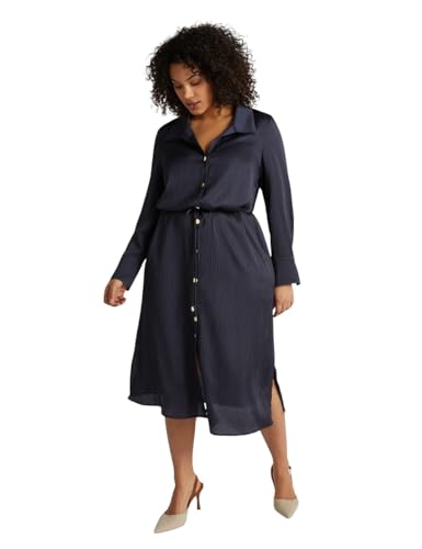 Fiorella Rubino Vestiti Vestito Chemisier con Cintura in Vita 54 Plus