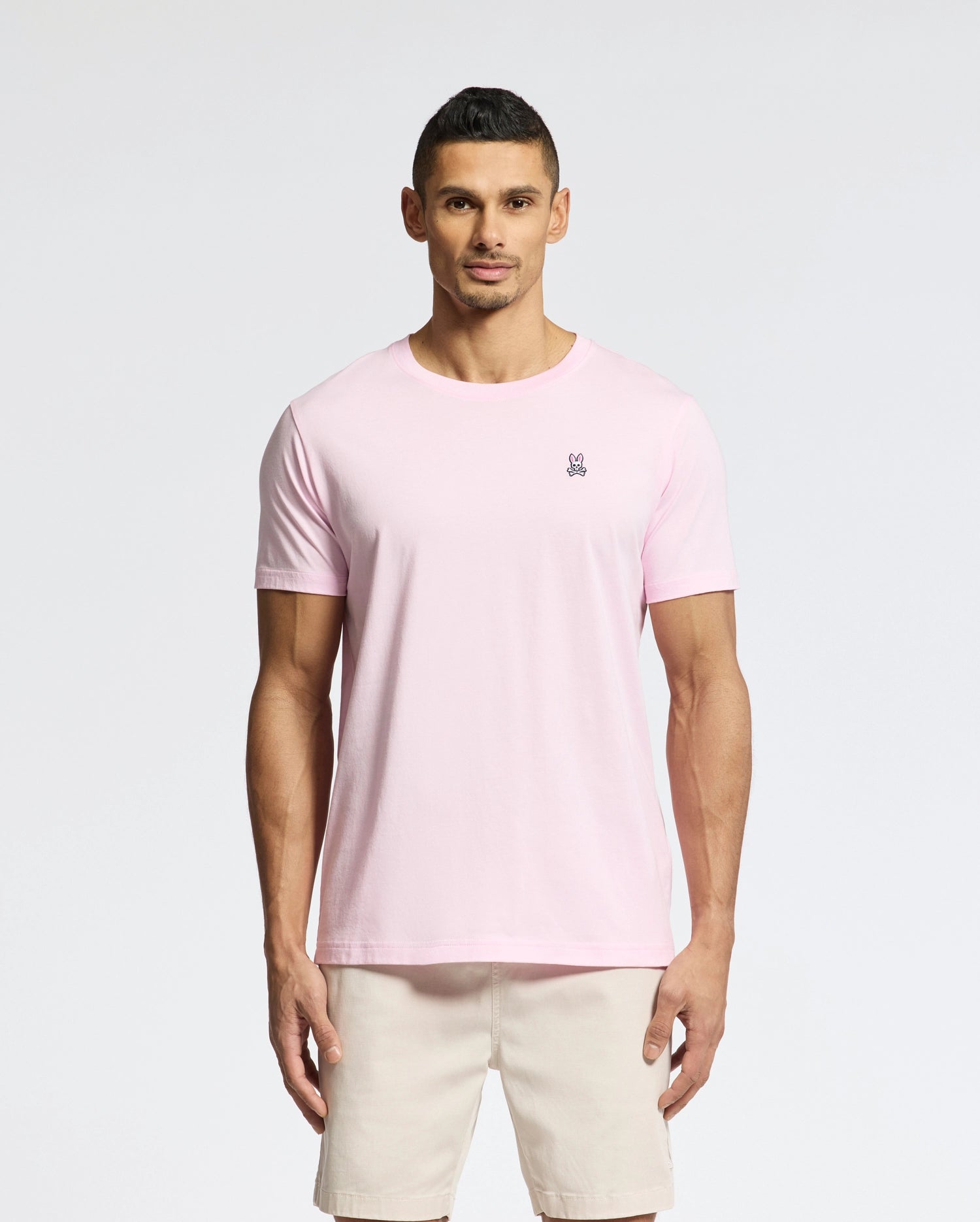 Psycho Bunny Men's Tees Classic Crew Neck Tee B6U014CRPC T-shirt 697 Piro uette 100% cotone Pima
