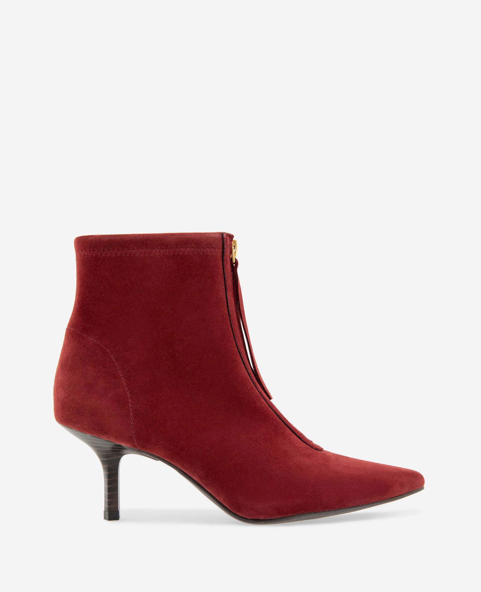 Kenneth Cole Reaction Shoes Udaya Kid Suede Heel stivaletti donna camoscio rosso tacco 2,6 pollici
