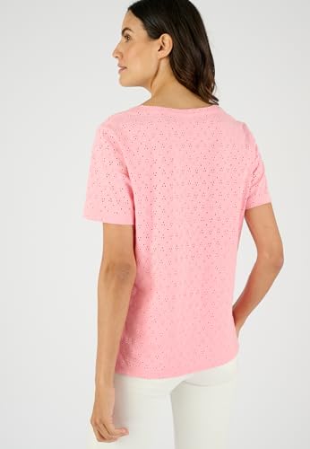 Damart Prêt-à-porter Maglietta in maglia ricamata da donna in cotone puro