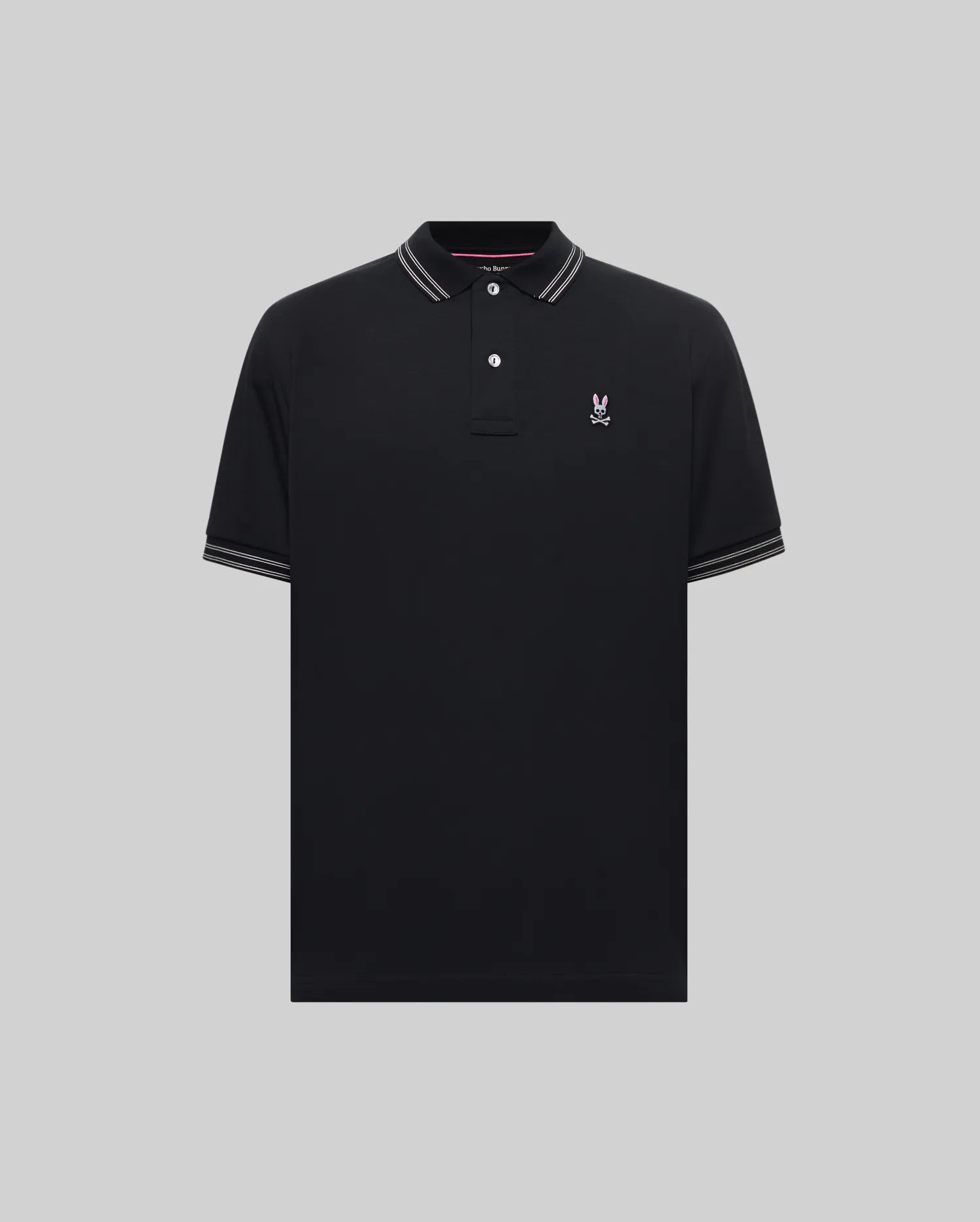 Psycho Bunny Men's Polos Kenyon Performance Piqué Polo 001 Black anti piega