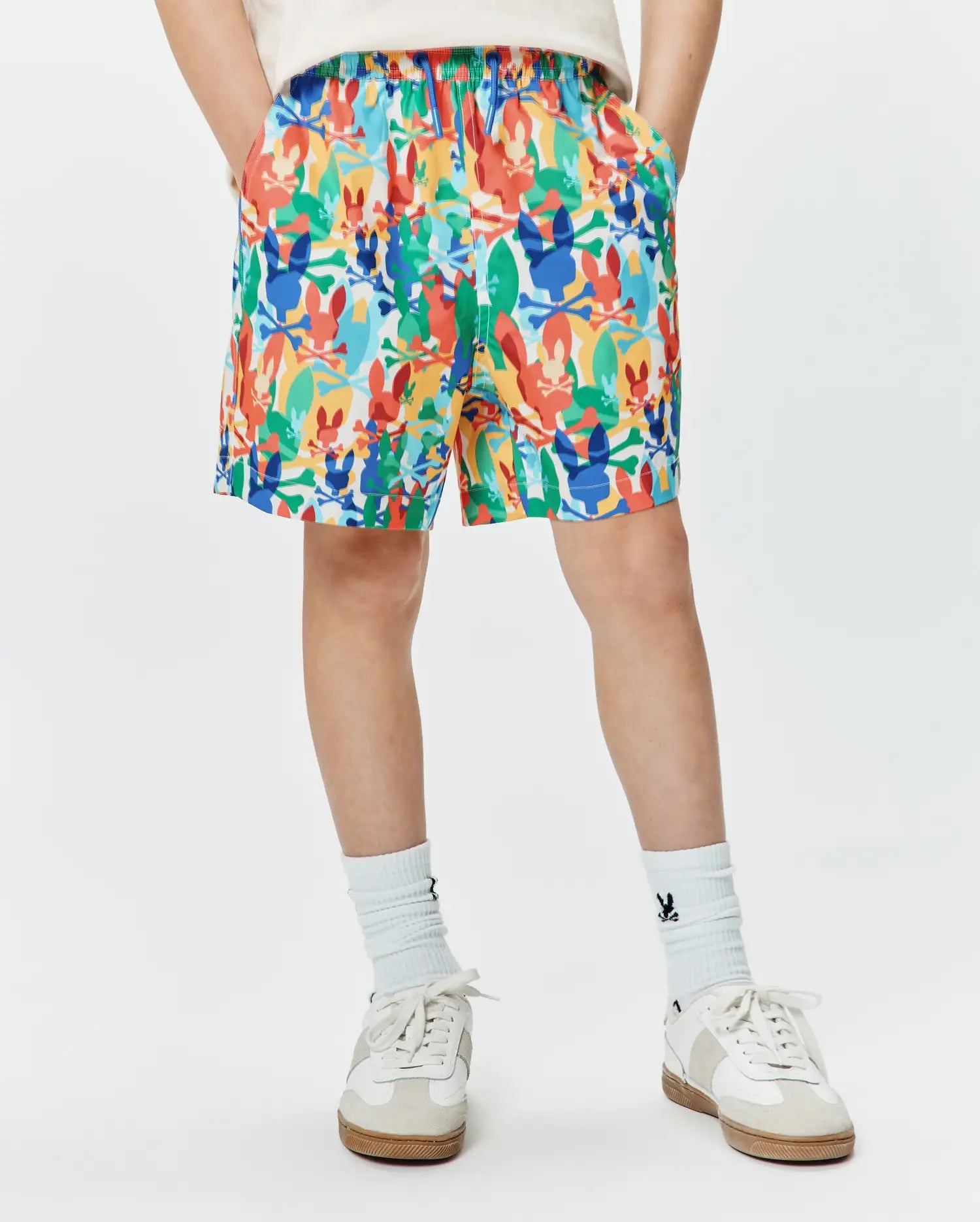 Psycho Bunny Kids Swimwear Tanner Swim Trunk 6" costume multi 2T-XL