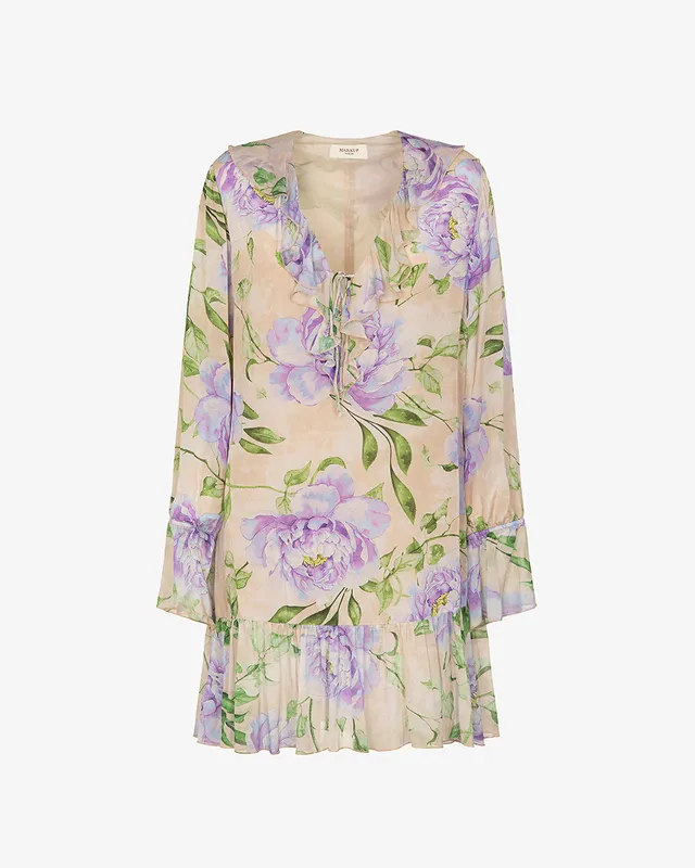 Markup Donna Vestiti Abito in crepe di viscosa stampa floreale abito