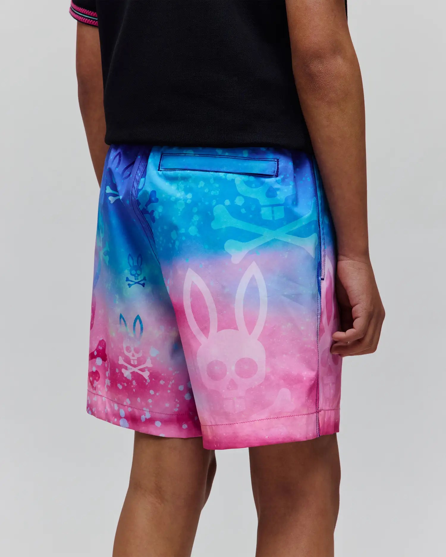 Psycho Bunny Kids Swimwear Caspian Swim Trunk 6" costume bambino rosa asciugatura rapida