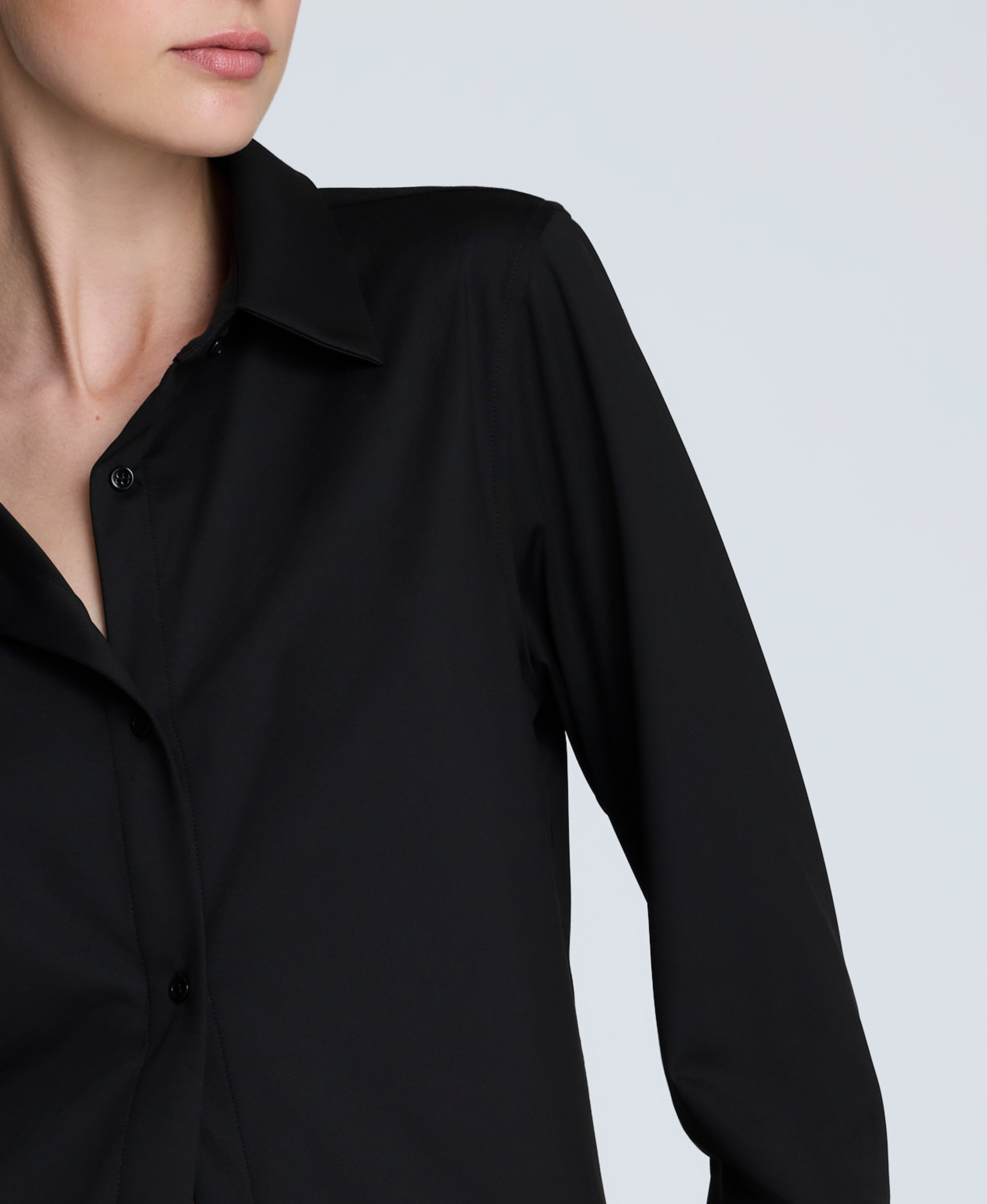 Kenneth Cole Reaction Clothing Knit Button Front Long Sleeve Shirt camicia nera XS in maglia elasticizzata