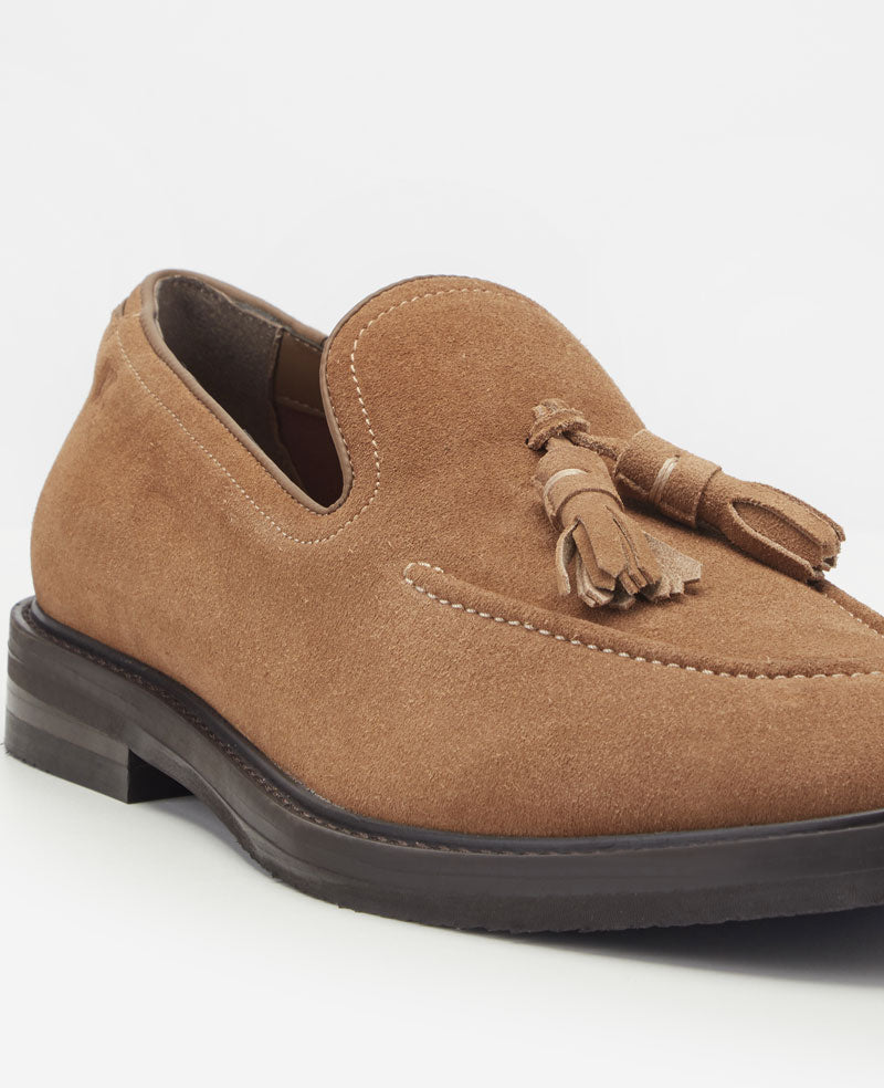 Kenneth Cole Reaction Madison mocassino tan scamosciato supporto flessibile