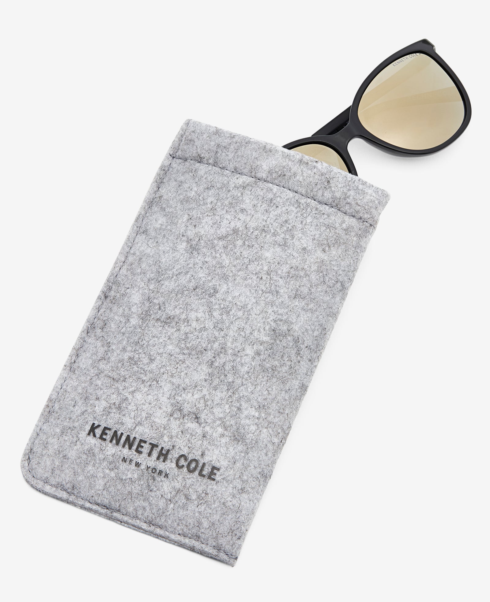 Kenneth Cole Reaction Sunglasses & Eyewear Square Ultem Sunglasses occhiali da sole neri polarizzati