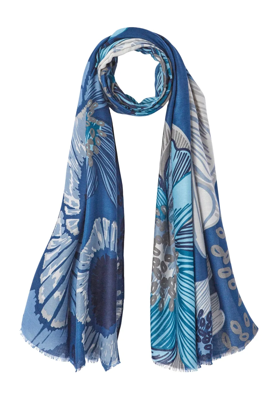 Damart Accessori Sciarpa motivo fiori grandi sciarpa floreale donna