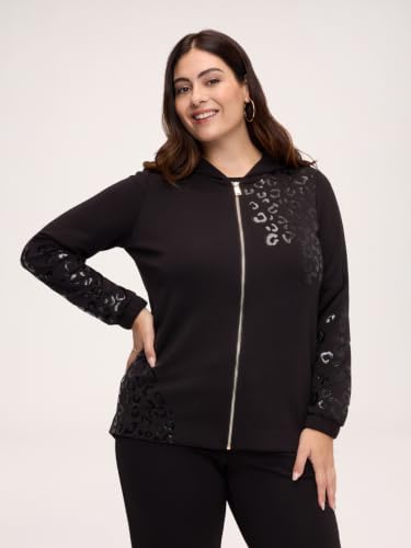 Fiorella Rubino Maglie e felpe Felpa aperta con stampa macula S Plus