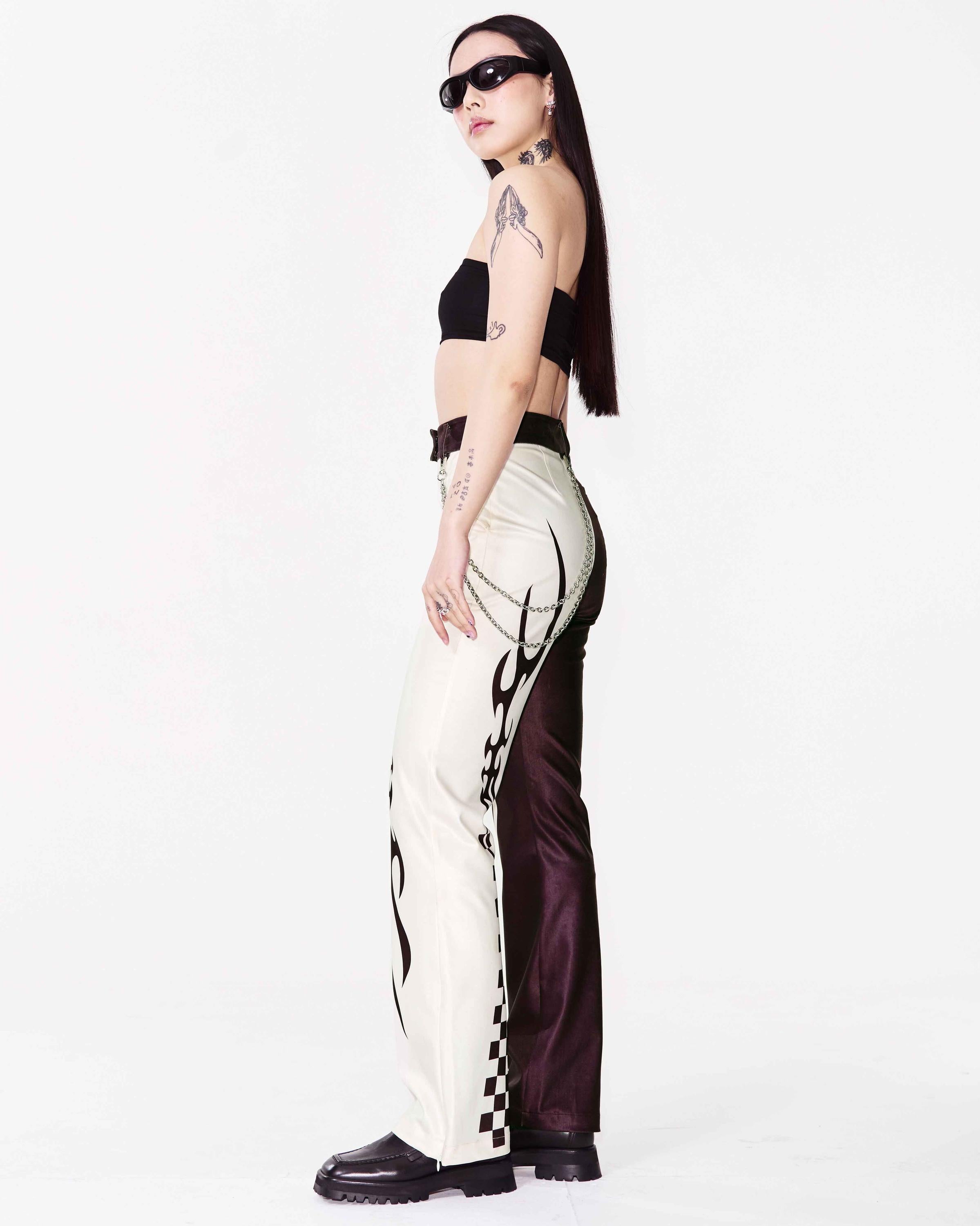 House Of Sunny Women's Shorts & Trousers Total Tribal Pant pantaloni satinati UK 6–18