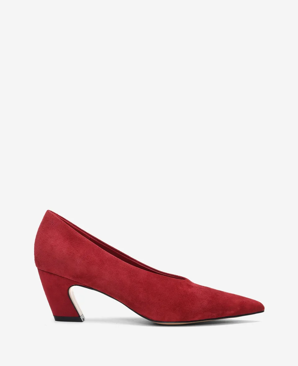 Kenneth Cole Reaction Ophelia décolleté in camoscio rosso tacco 3,8 cm