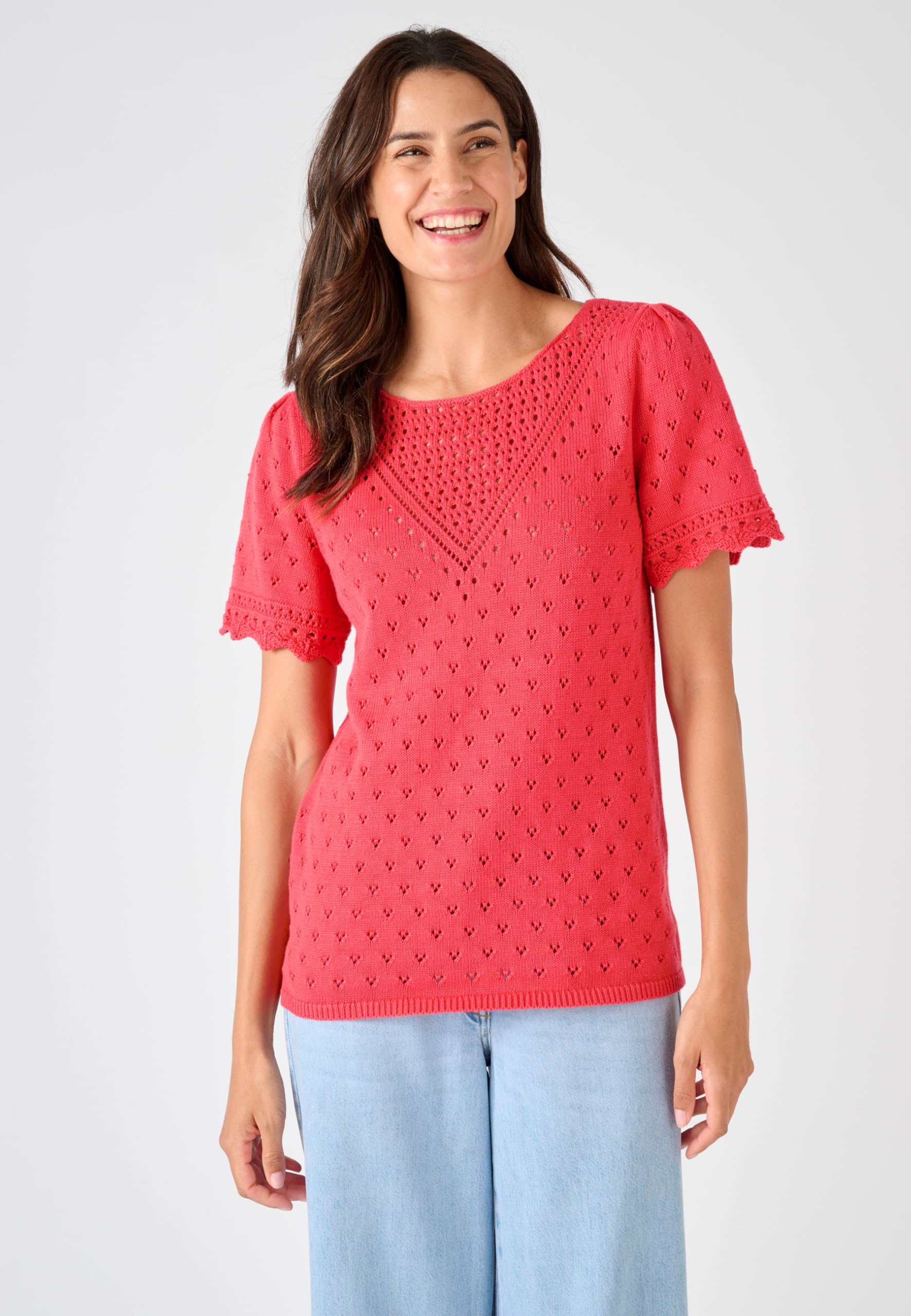 Damart Prêt-à-porter Maglione Gioco Di Maglia Fantasia maglione in cotone