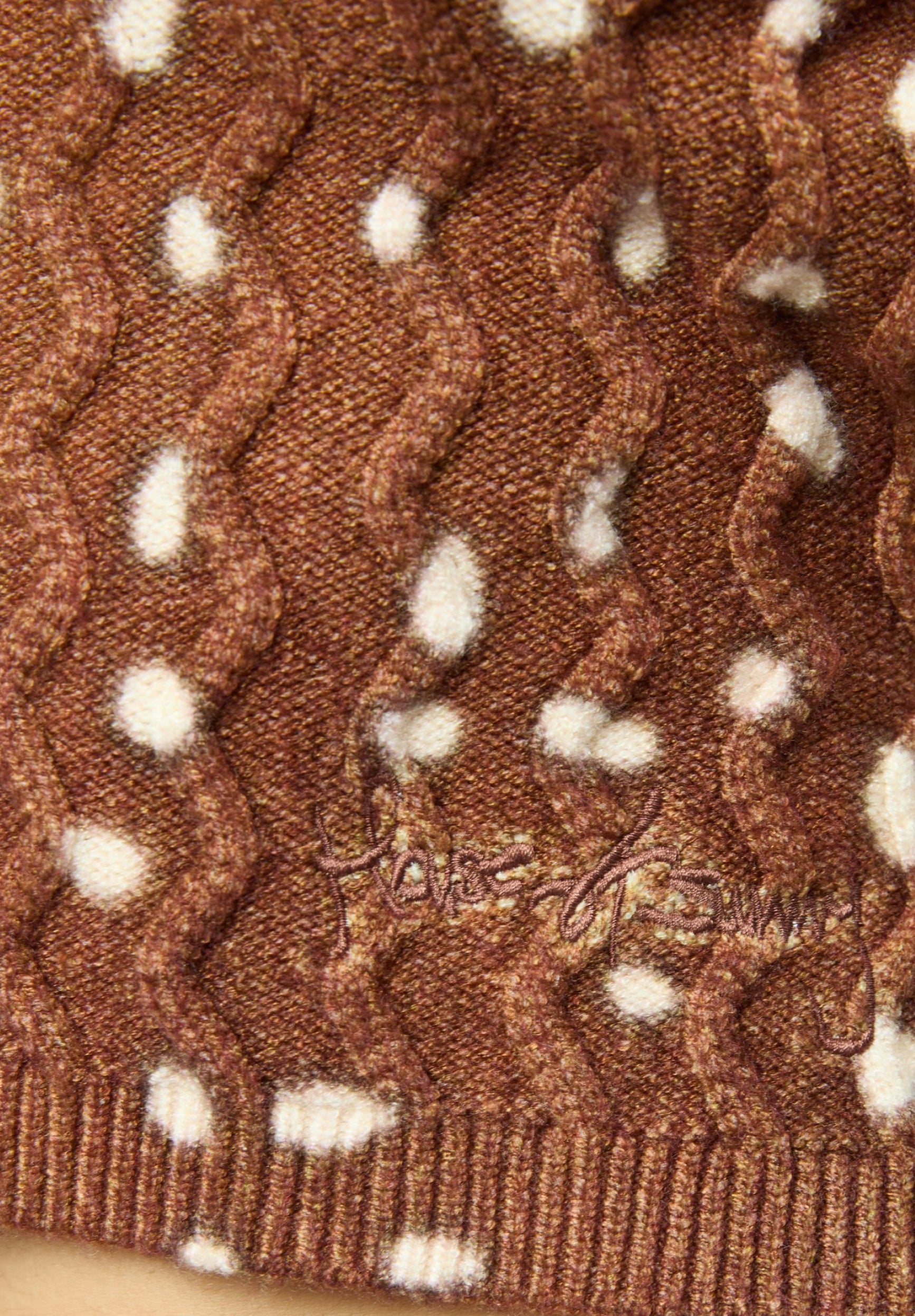 House Of Sunny Womens Tops Bambi Vest gilet jacquard marrone cropped