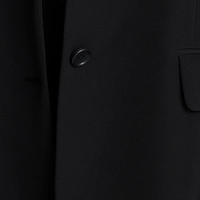 Kenneth Cole Reaction Clothing Luxe Twill Two Button Boyfriend Jacket giacca nera