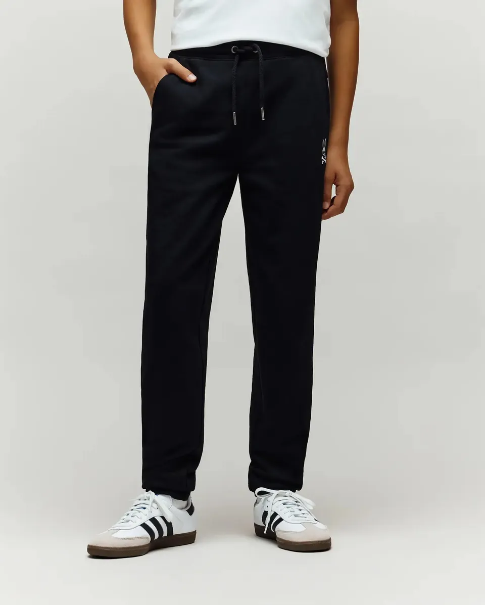 Psycho Bunny Kids Bottoms KIDS TIMOTHY 4K BUNNY JOGGER KB0800014 jogger nero elasticizzato