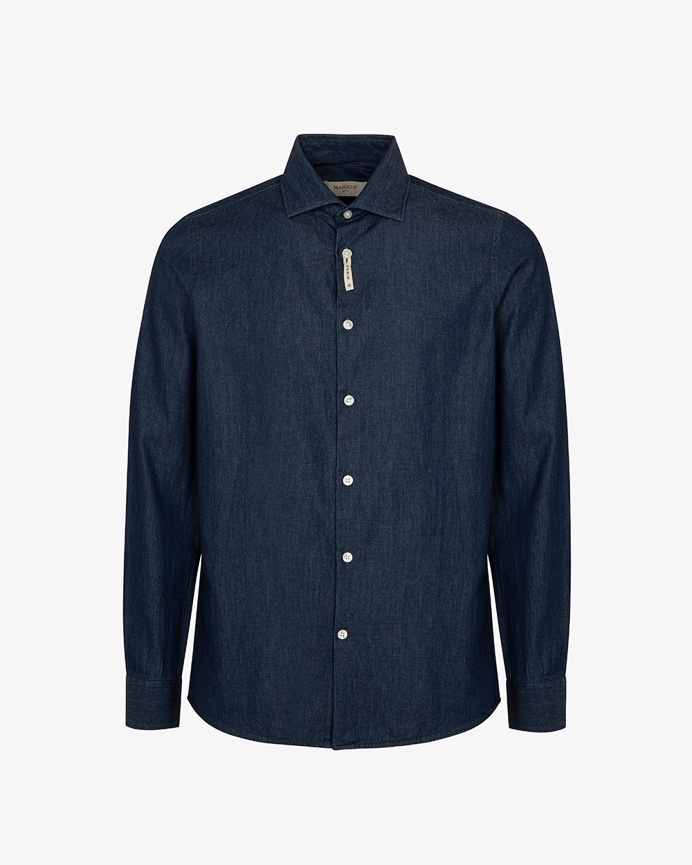 Markup Uomo Camicie Camicia manica lunga collo francese in denim camicia