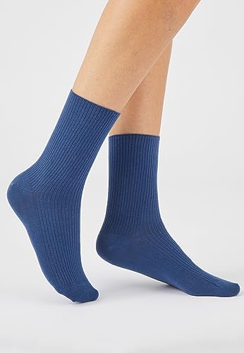 Damart Biancheria intima calze a costine 2 paia bordo comfort cotone biologico